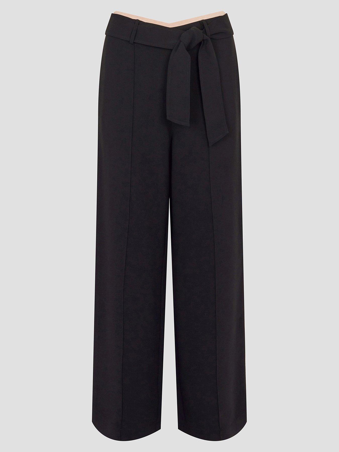 image of monsoon-scarlet-trim-trousers-black