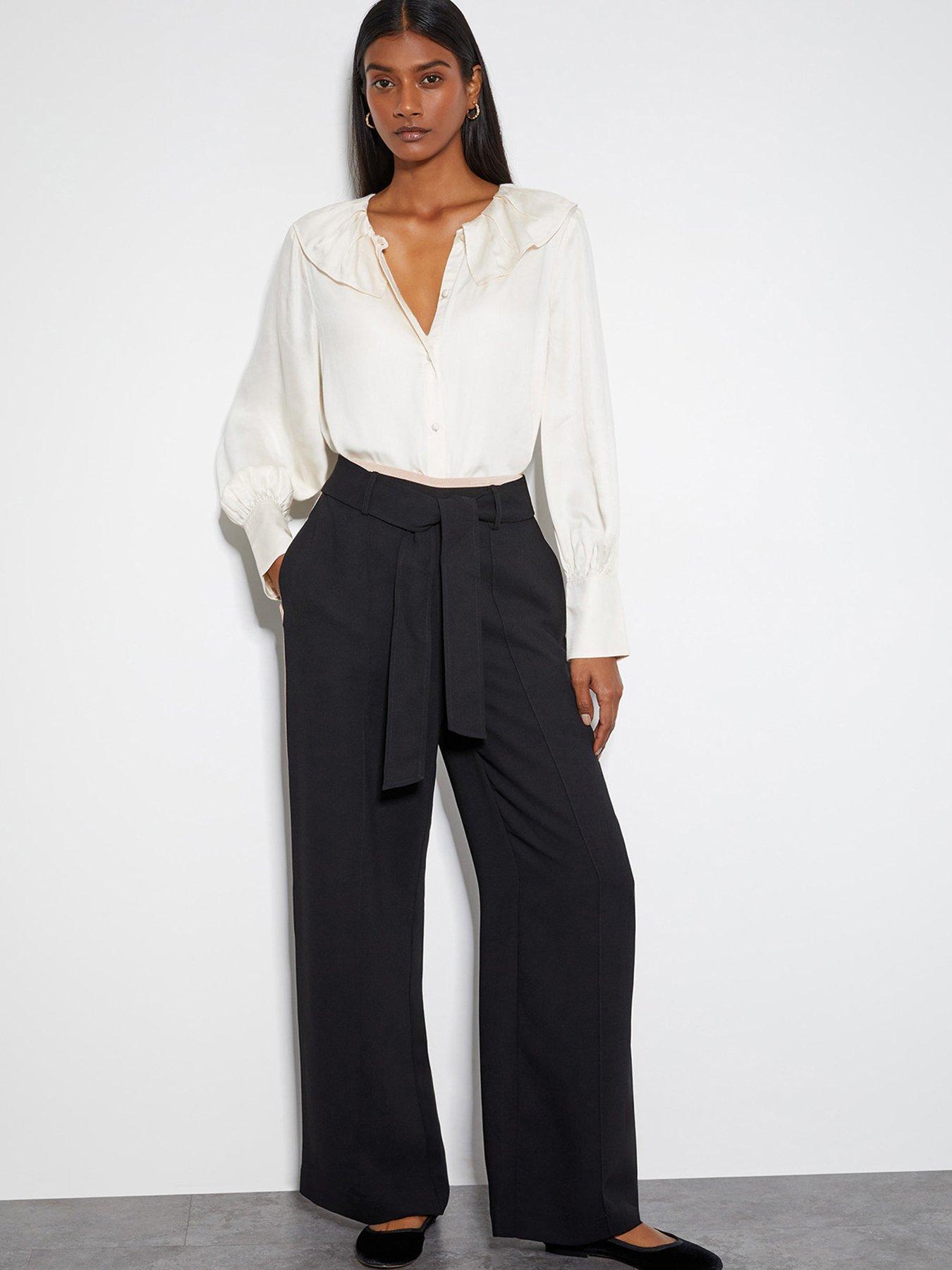  image of monsoon-scarlet-trim-trousers-black