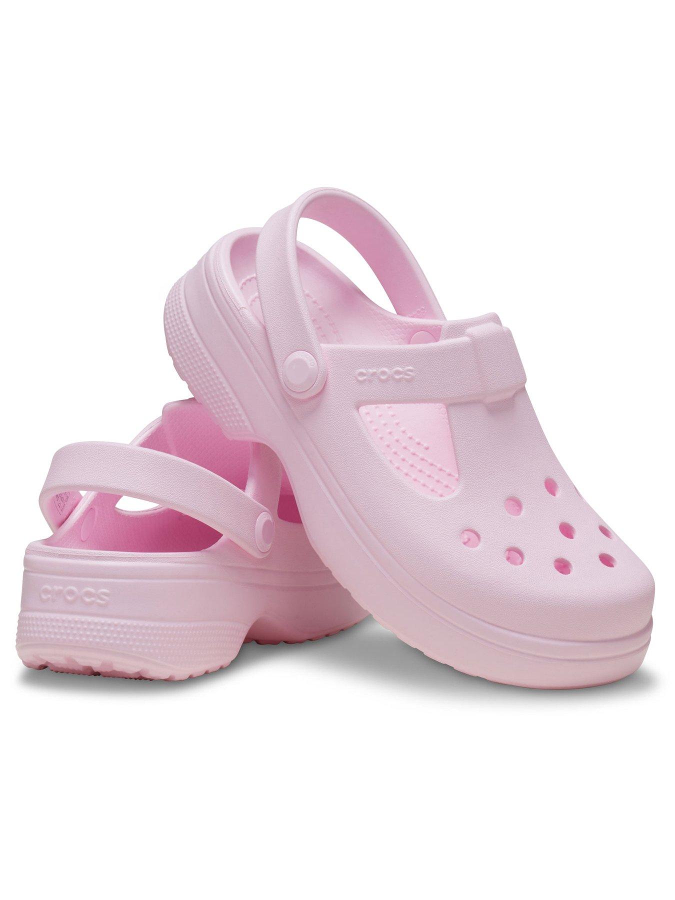  image of crocs-toddler-classic-mary-jane-clog-pink-milk