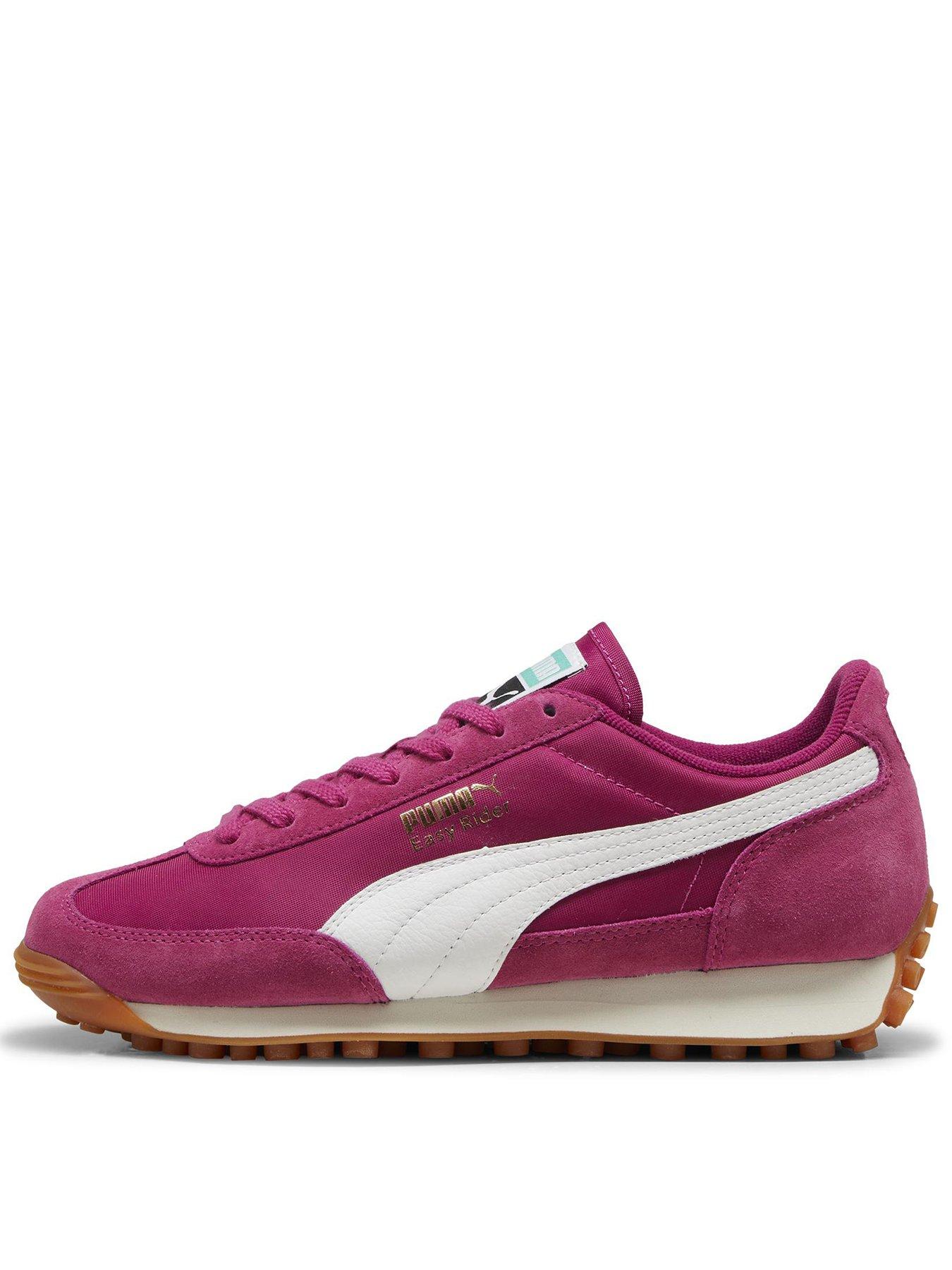  image of puma-womens-easy-rider-vintage-trainers-dark-pink