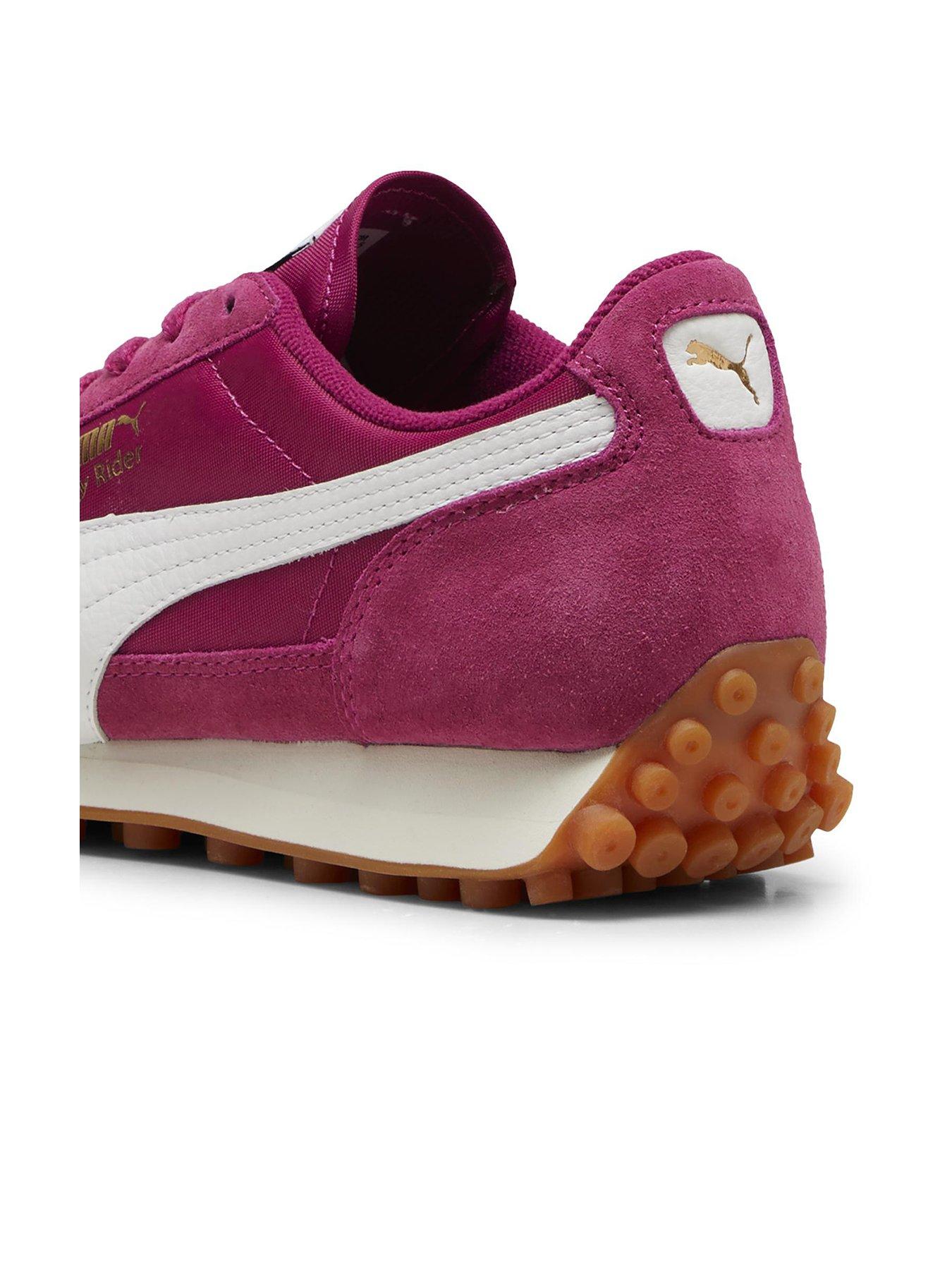  image of puma-womens-easy-rider-vintage-trainers-dark-pink