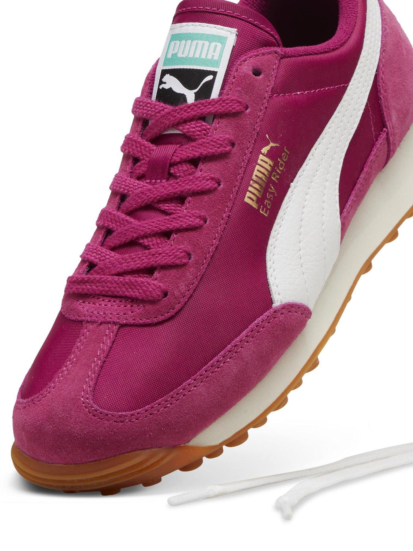  image of puma-womens-easy-rider-vintage-trainers-dark-pink