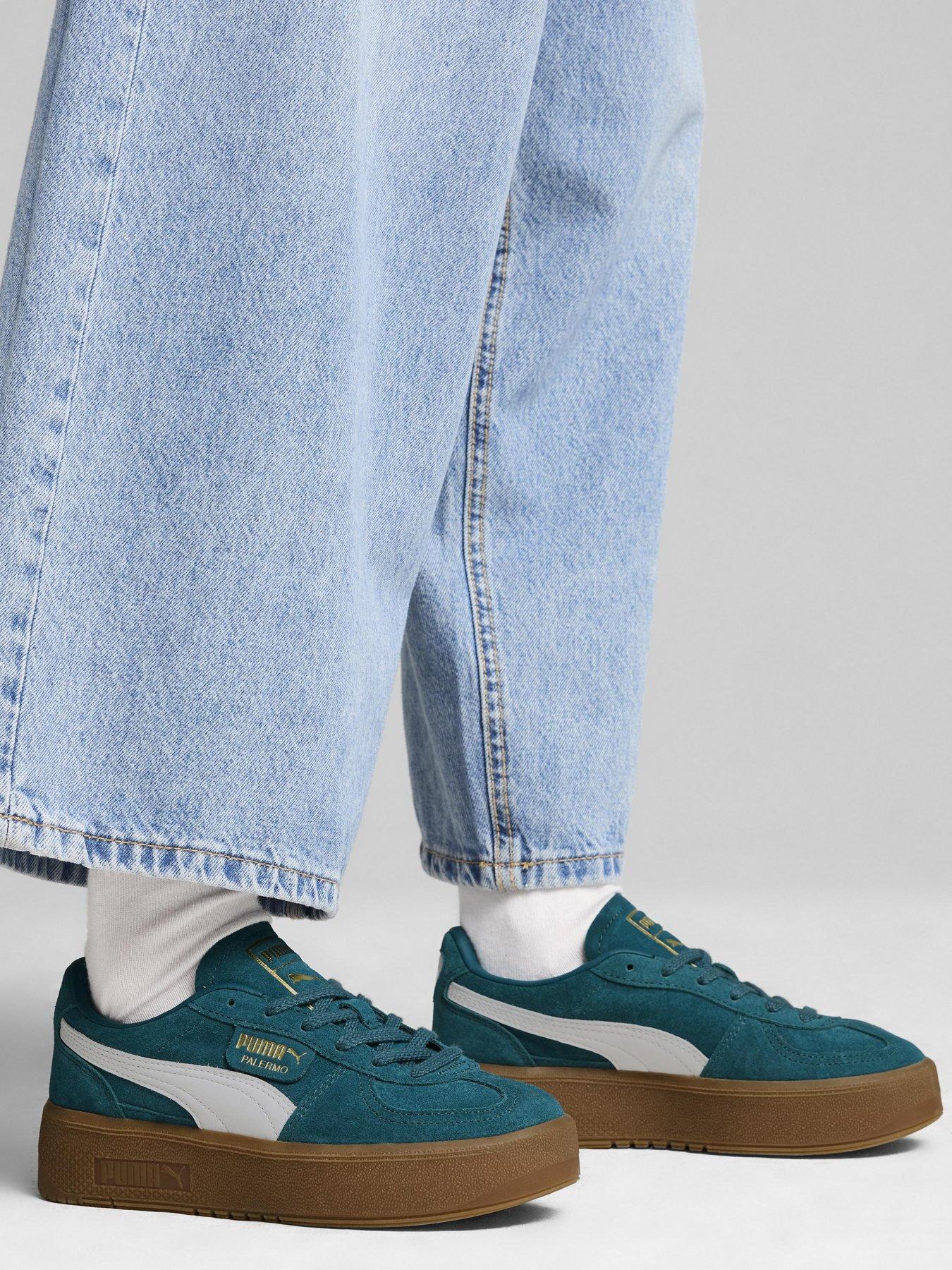 Puma Women's Palermo Elevata Trainers Dark Green Littlewoods