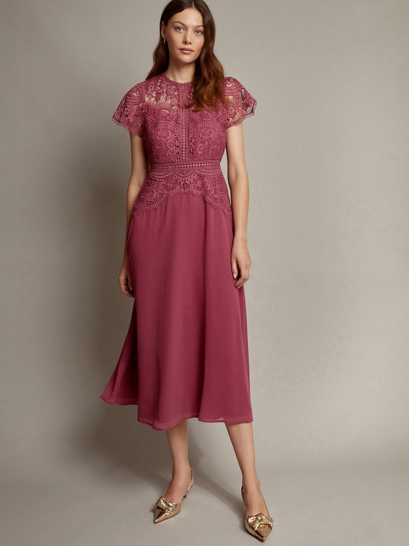 undefined Monica Midi Dress - Pink