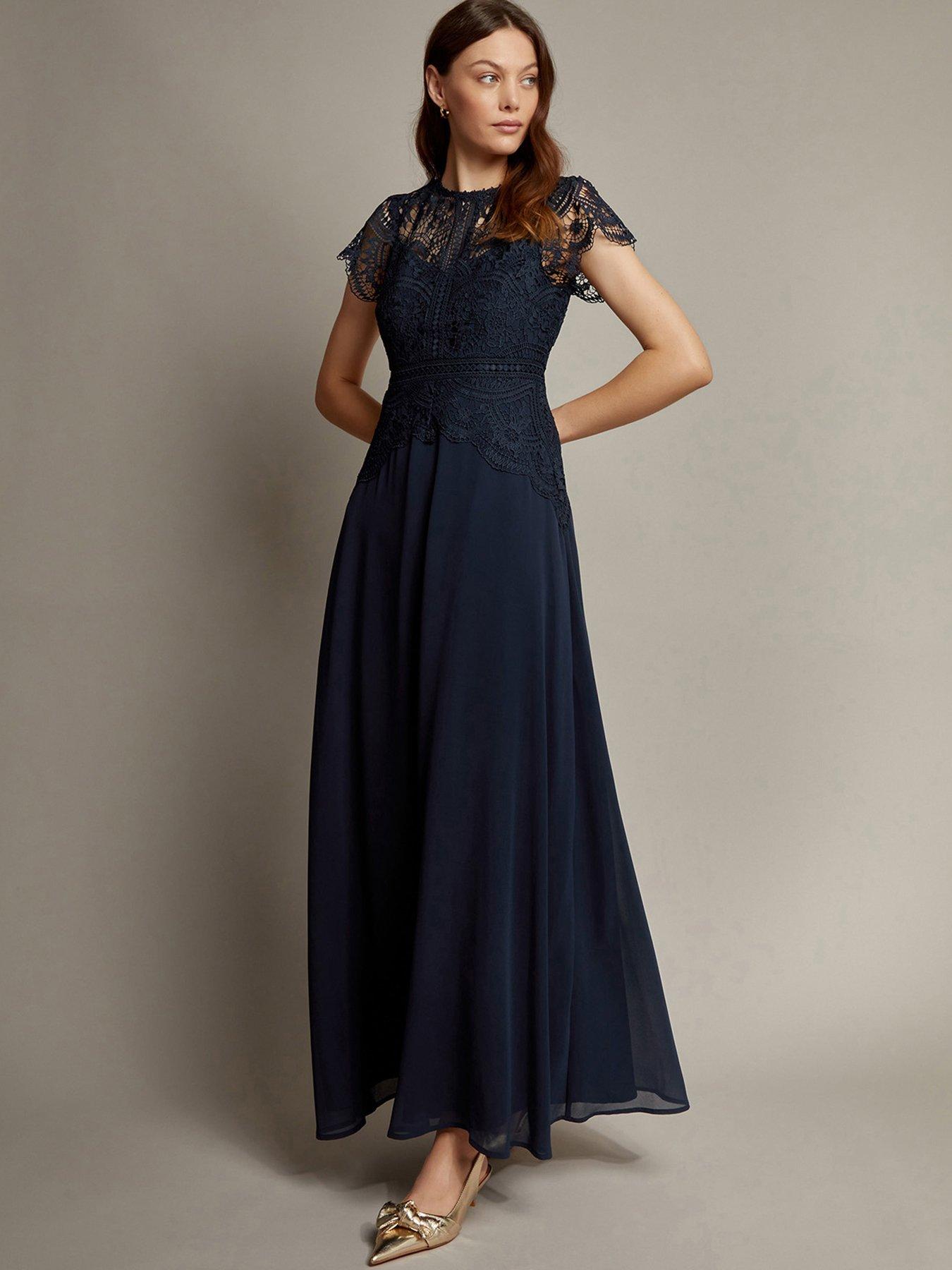 image of monsoon-monica-maxi-dress-navy
