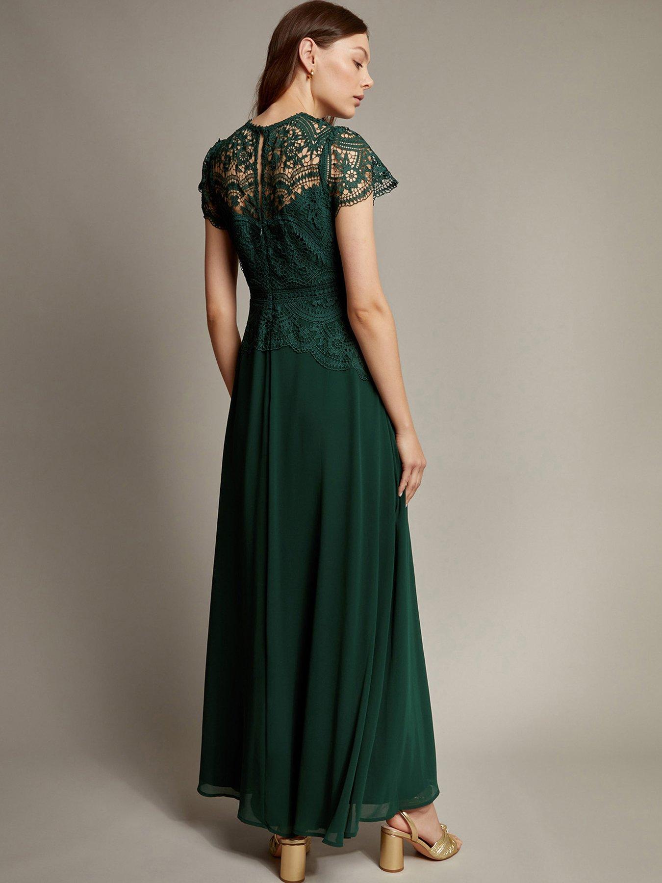 Monsoon Monica Maxi Dress - Green | Littlewoods