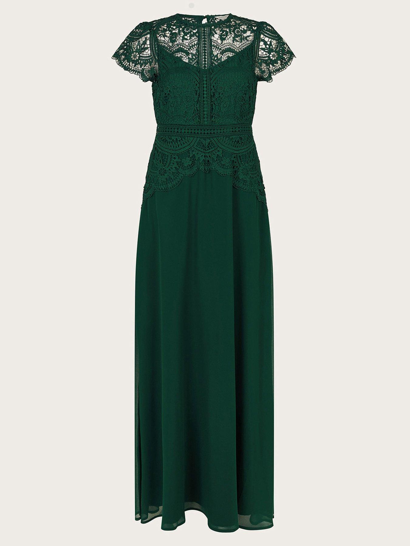 Image 3 of 5 of Monsoon Monica Maxi Dress - Green