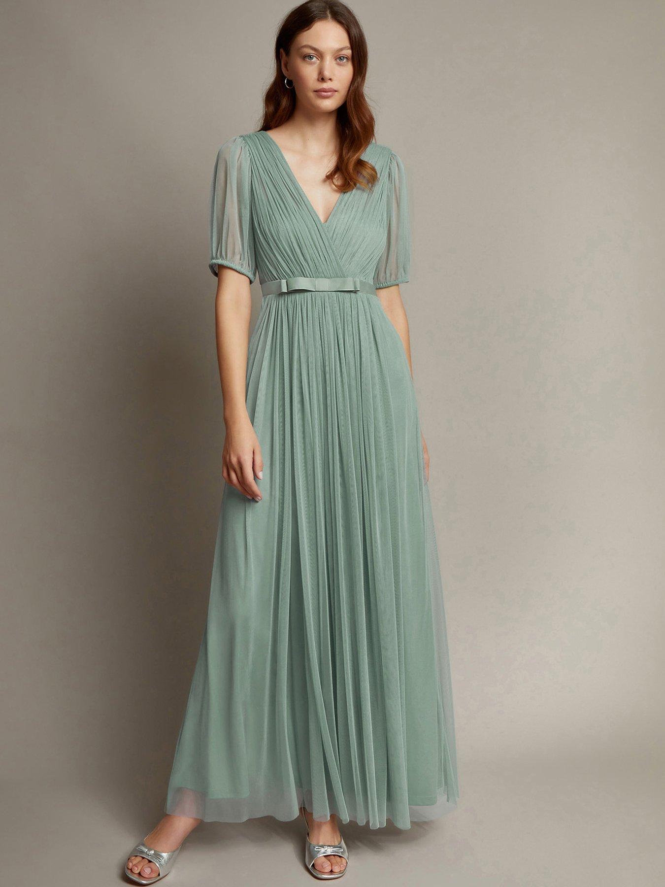 Monsoon Ellie Maxi Dress Sage - Green | Littlewoods
