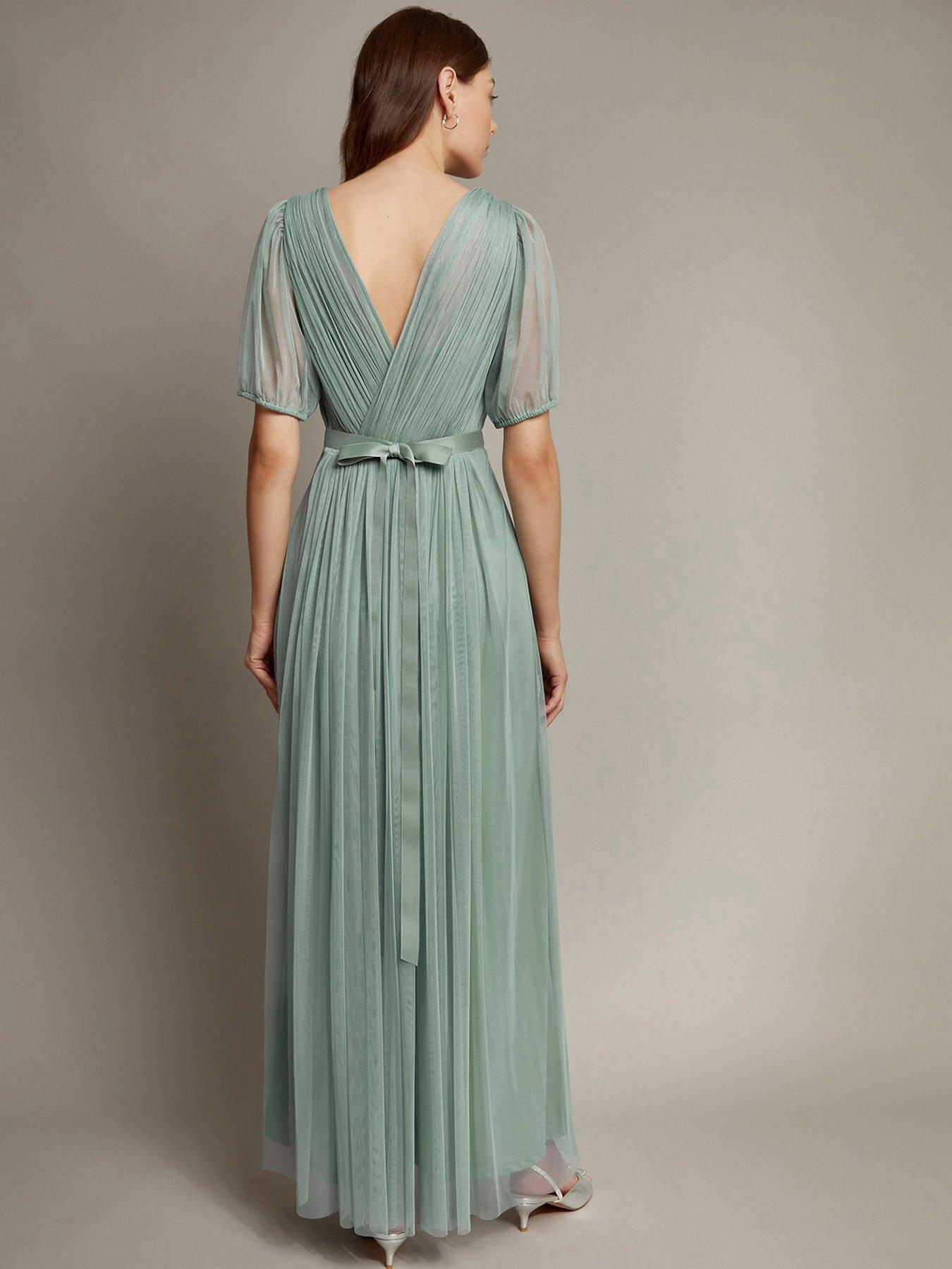 Monsoon Ellie Maxi Dress Sage - Green | Littlewoods