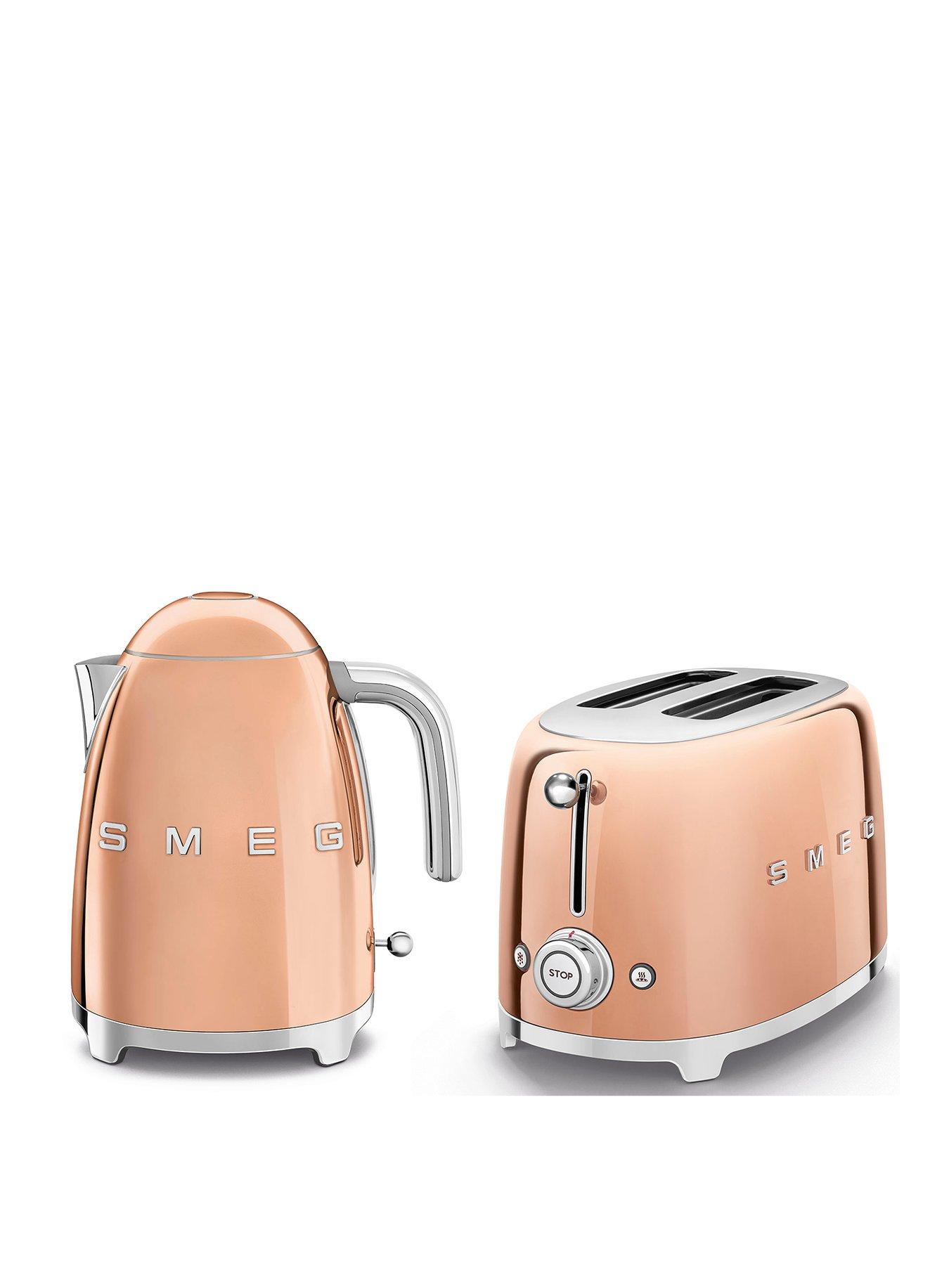 front image of smeg-eejb269-kettle-amp-2-slice-toaster-rose-gold