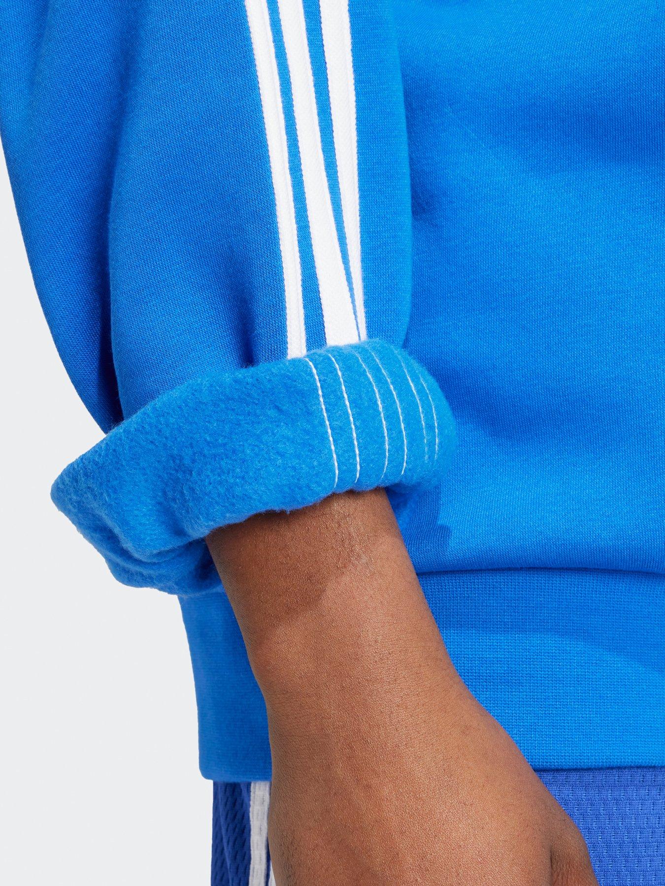  image of adidas-originals-mens-adicolor-oversized-crew-sweatshirt-blue