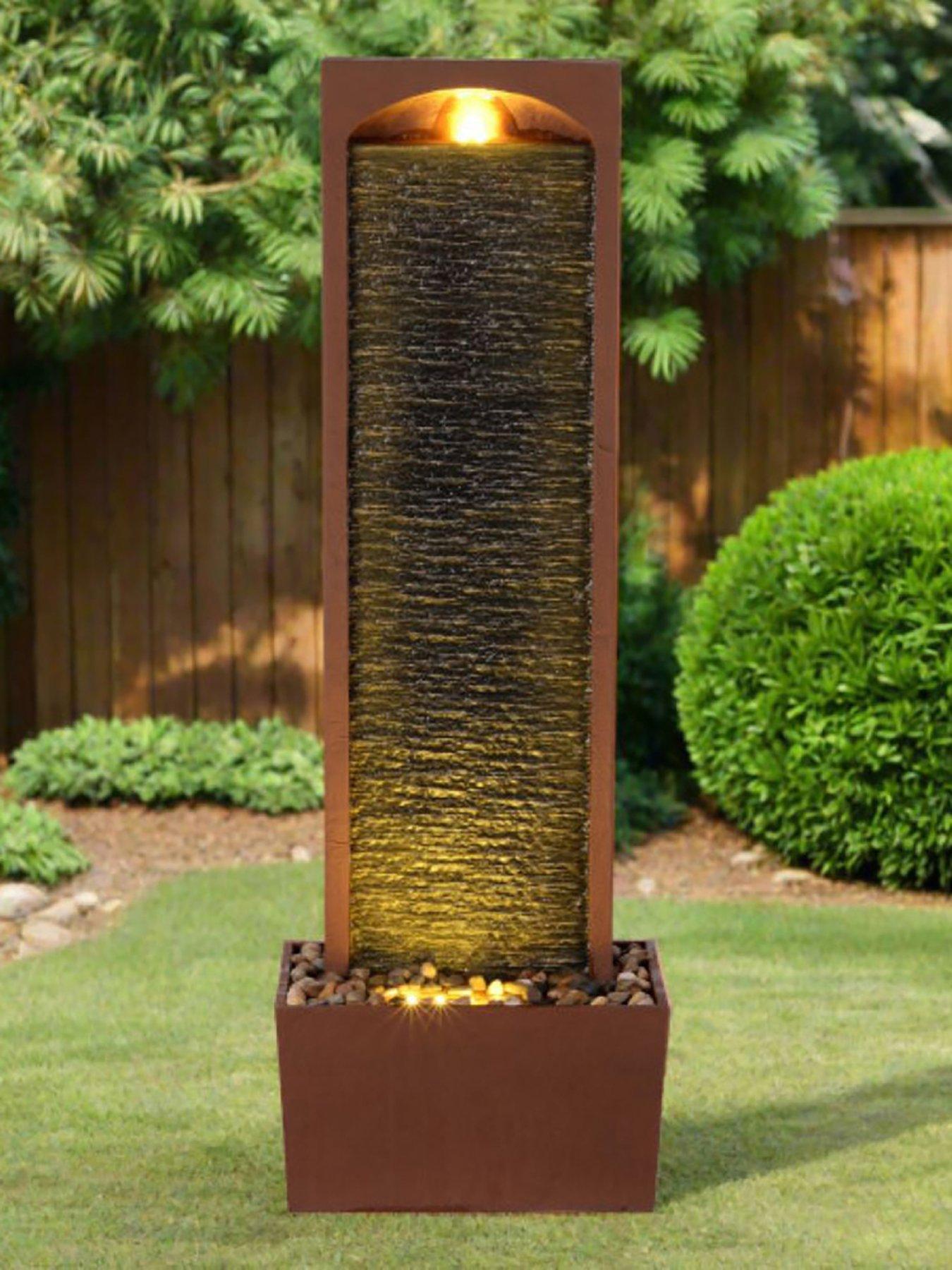 Teamson Home 38.5 Textured Waterfall Fountain Water Feature