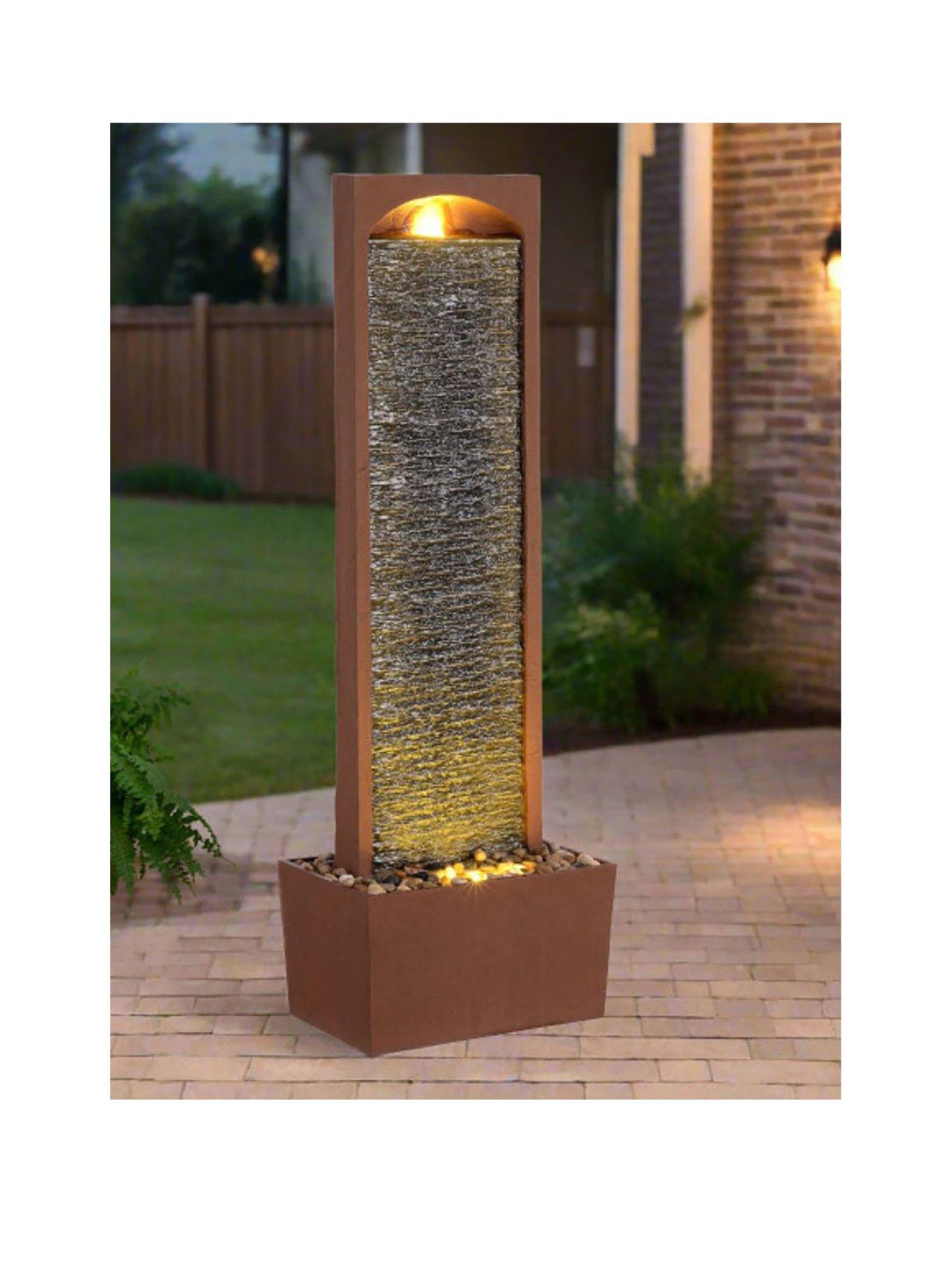 Image 2 of 6 of Teamson Home 38.5 Textured Waterfall Fountain Water Feature