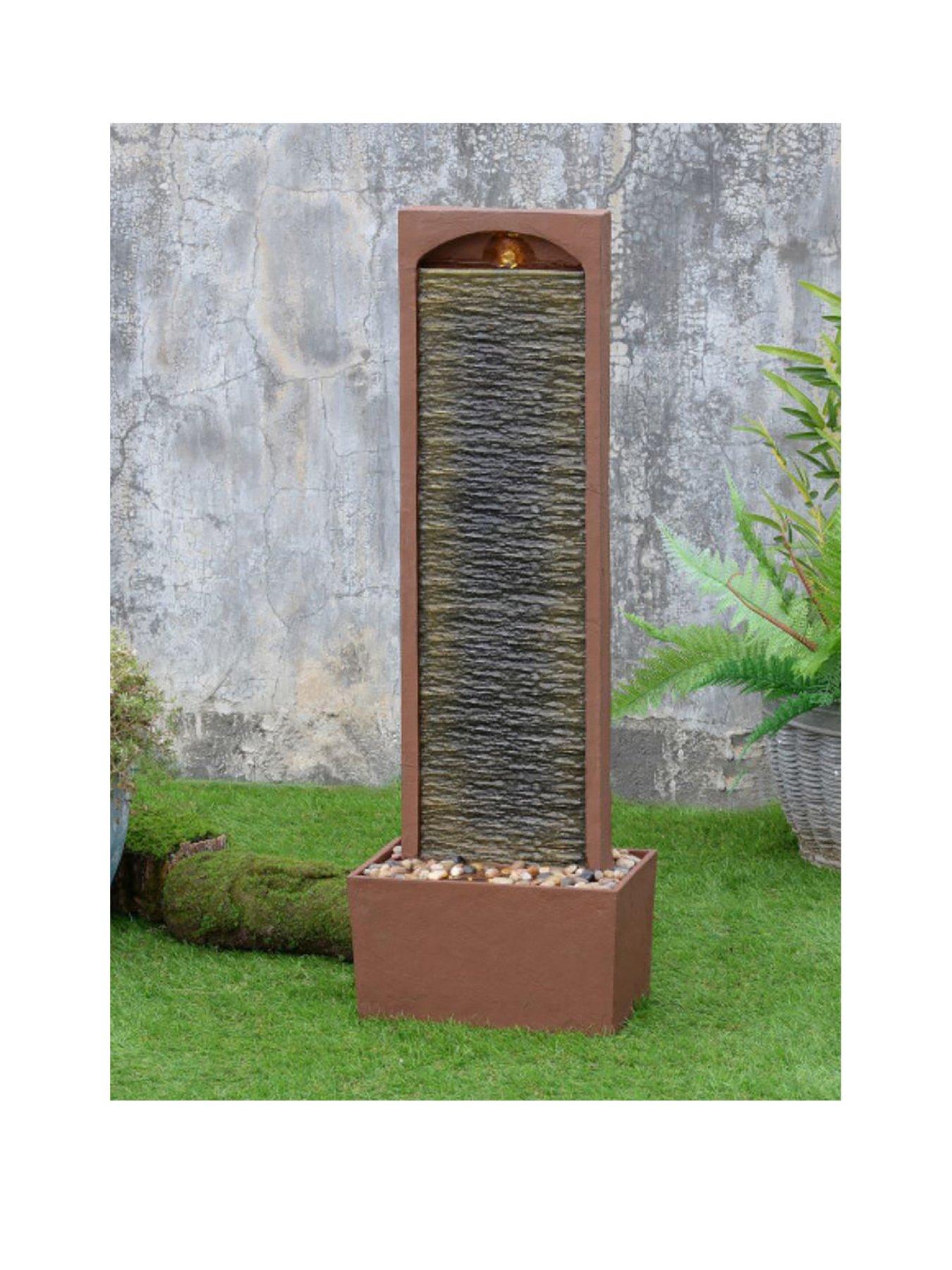 Image 3 of 6 of Teamson Home 38.5 Textured Waterfall Fountain Water Feature