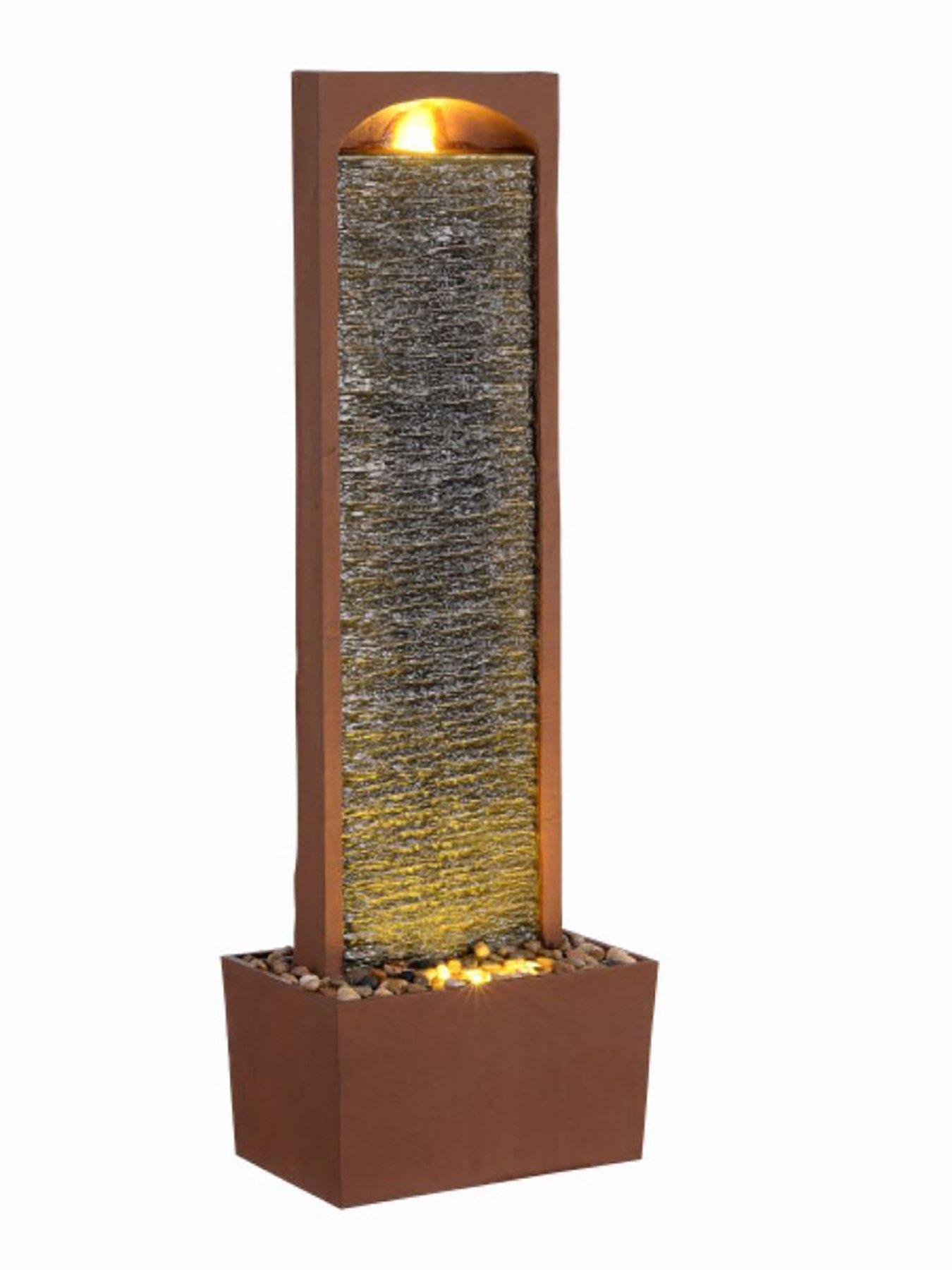 Image 4 of 6 of Teamson Home 38.5 Textured Waterfall Fountain Water Feature