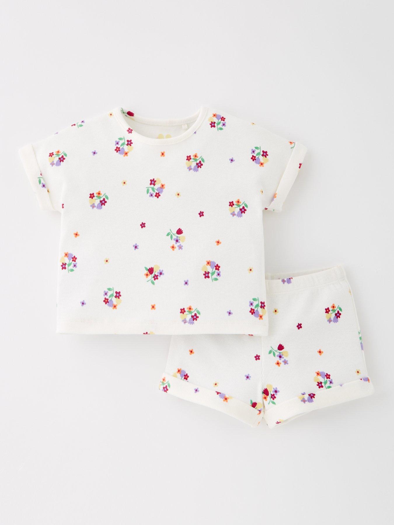 front image of mini-v-by-very-baby-rib-top-and-short-set-white