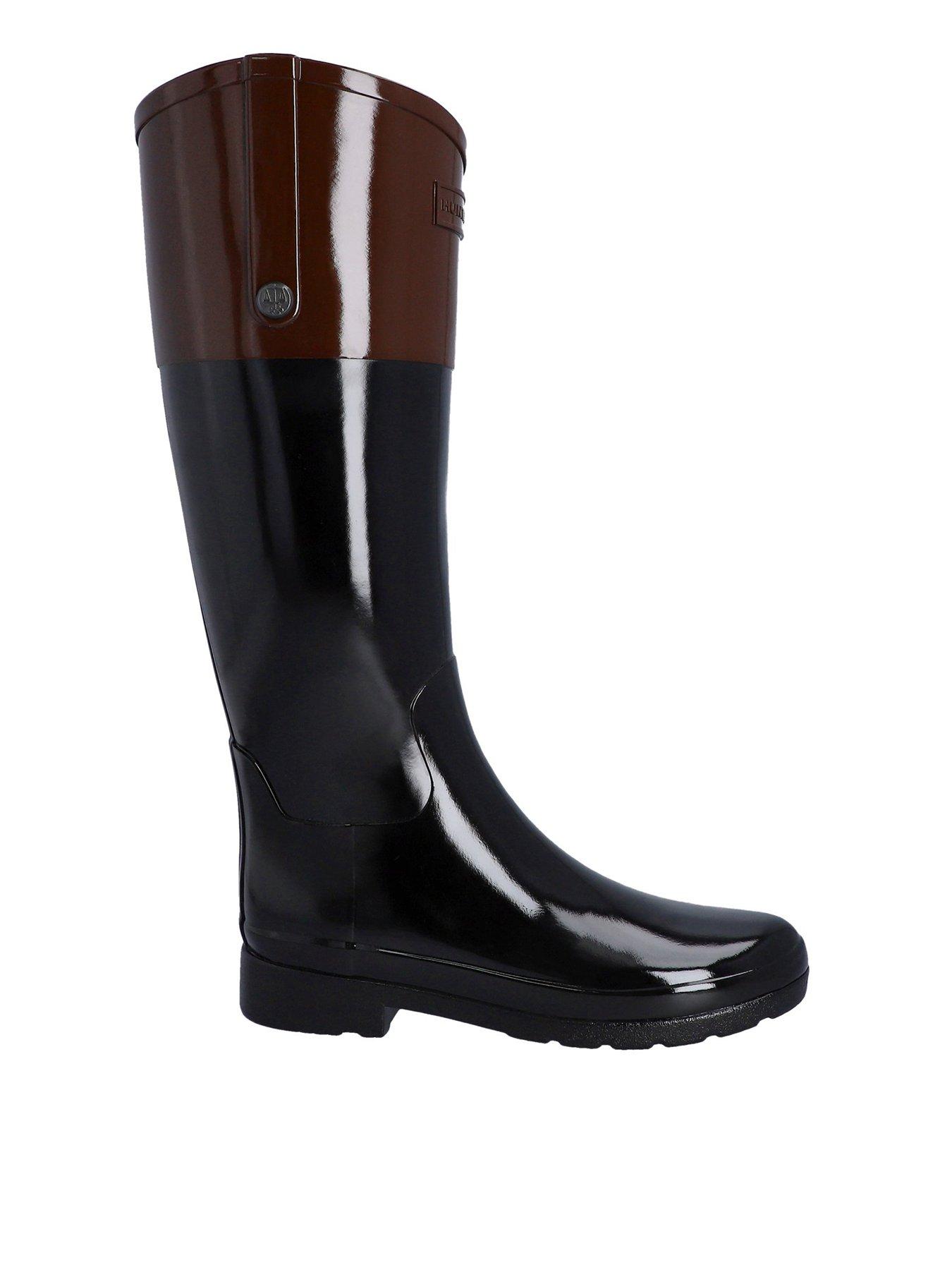  image of hunter-womens-refined-riding-boots-brownblack