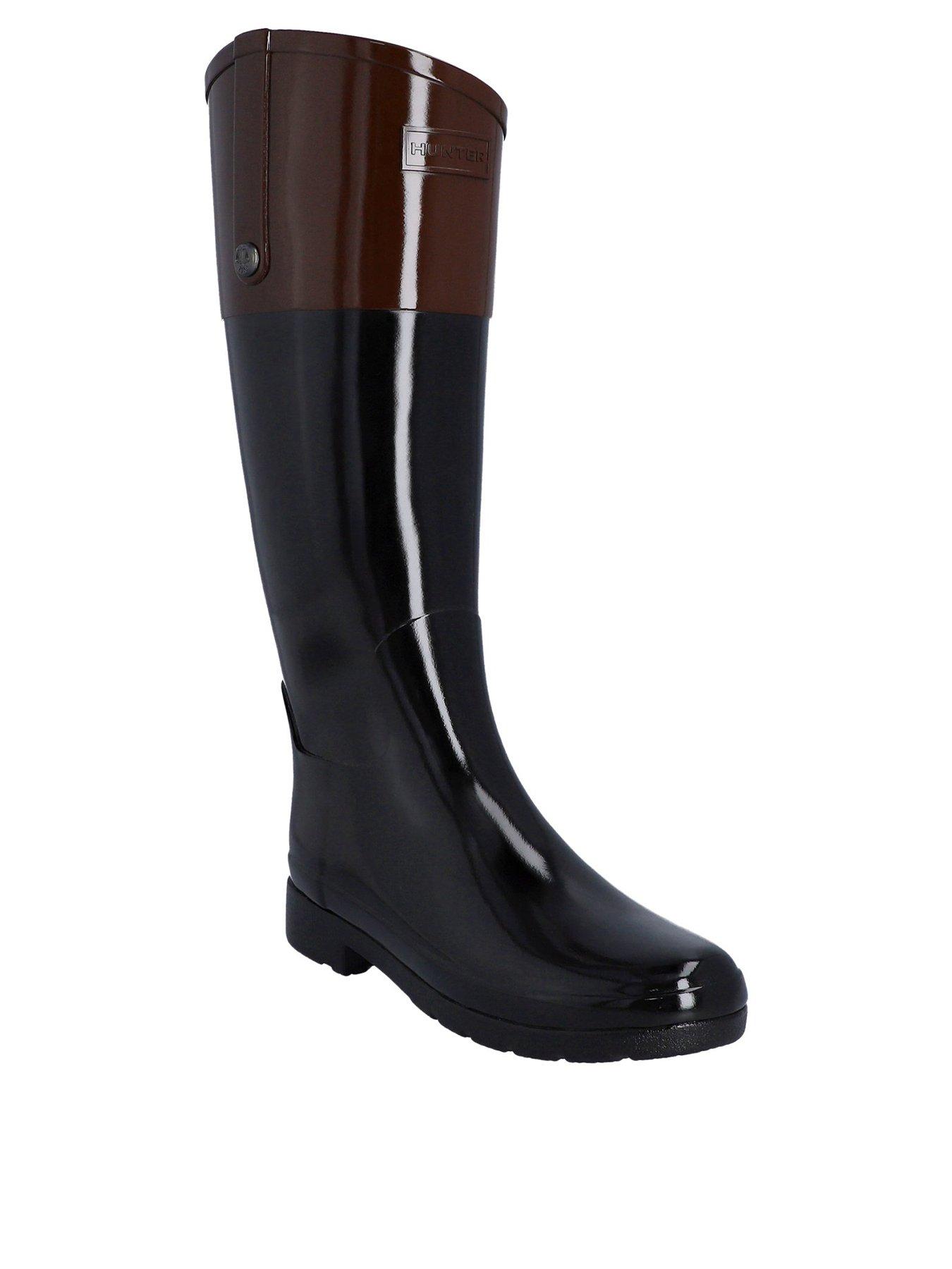  image of hunter-womens-refined-riding-boots-brownblack