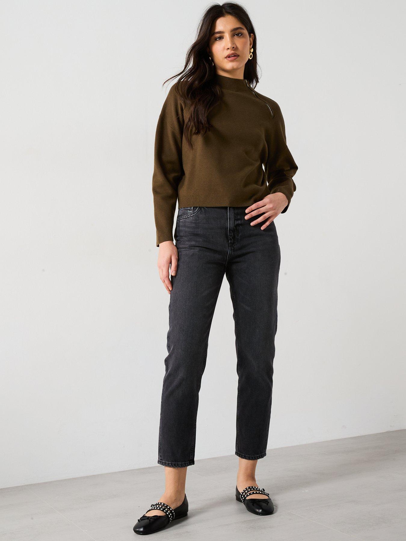  image of mango-mom-jeans-black