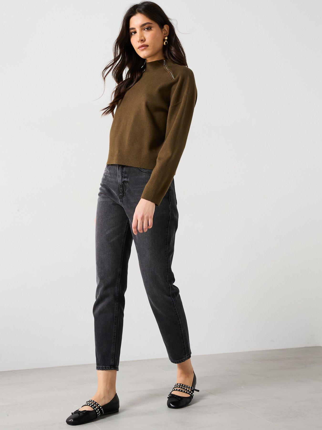  image of mango-mom-jeans-black