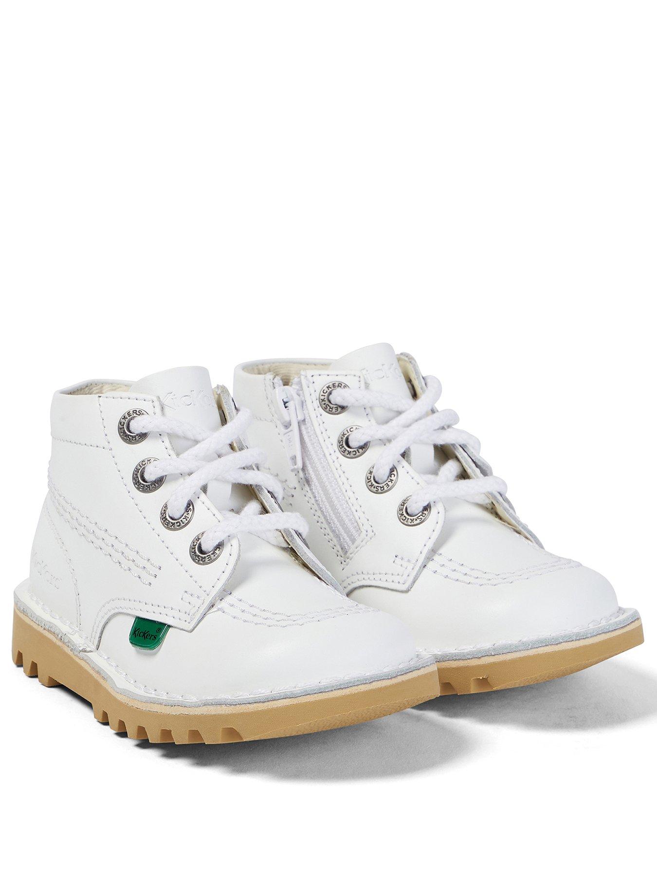  image of kickers-kick-hi-zip-leather-infant-shoe-white