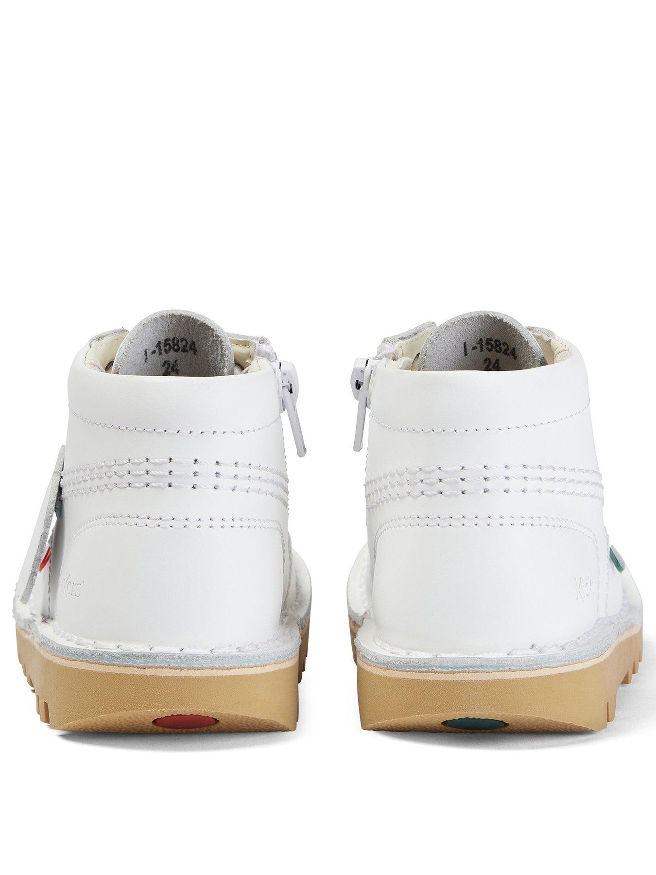  image of kickers-kick-hi-zip-leather-infant-shoe-white