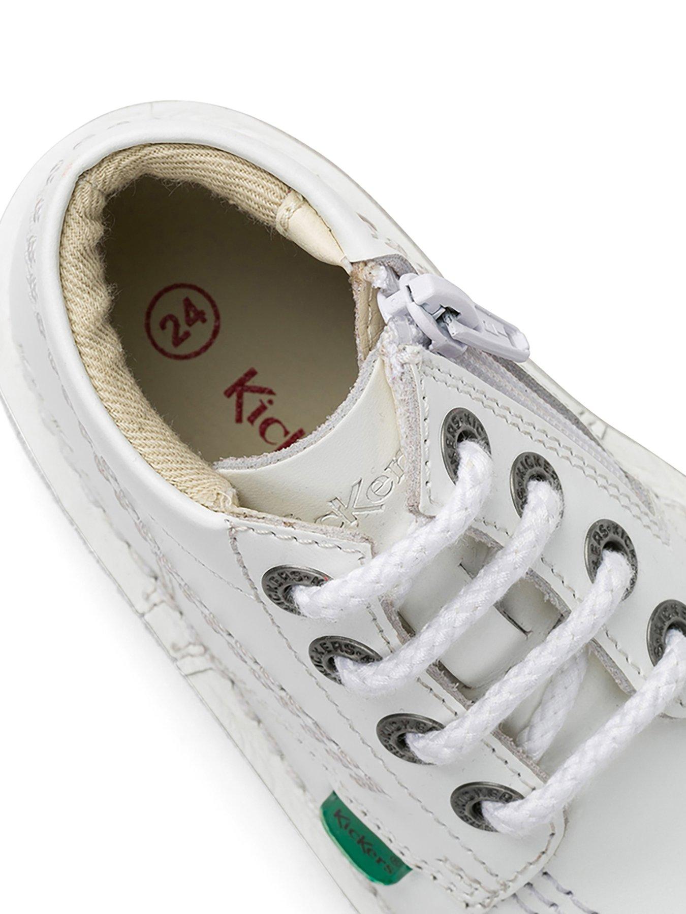  image of kickers-kick-hi-zip-leather-infant-shoe-white