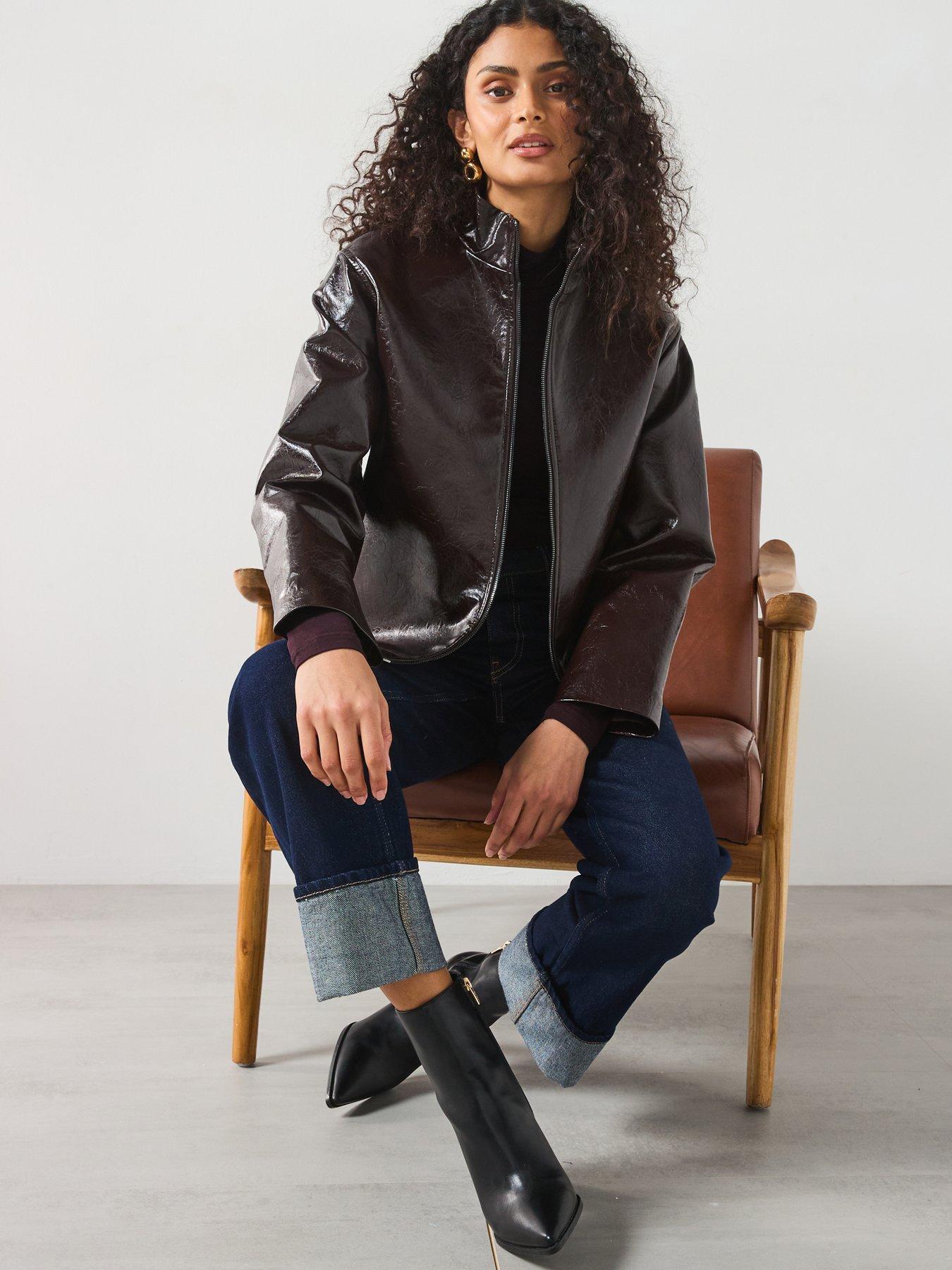 Image 5 of 6 of Mango Turn Up Hem Jean - Dark Blue