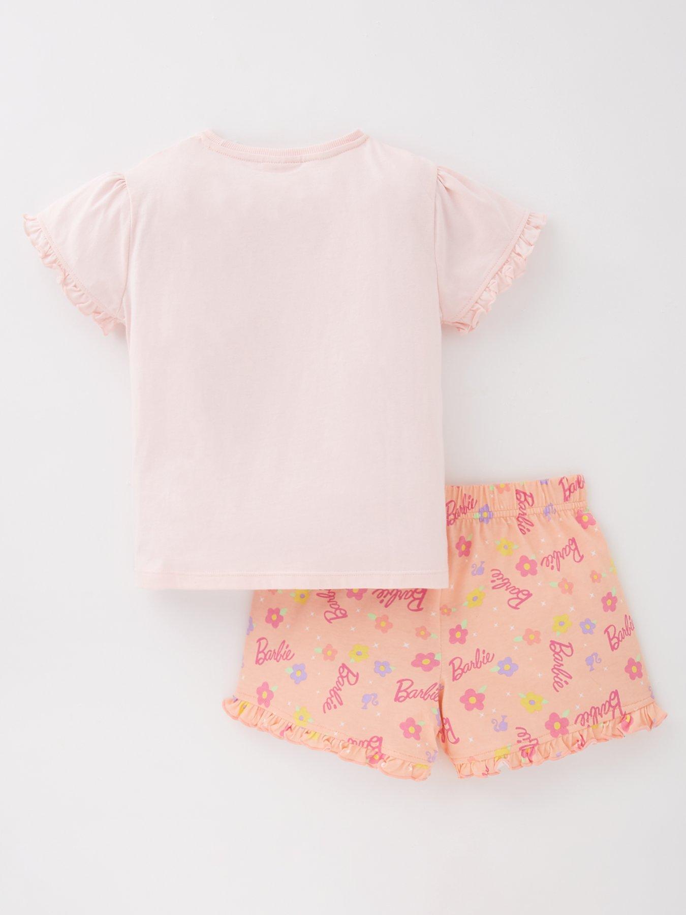  image of barbie-california-dreamin-short-sleeve-pyjama-set-multi