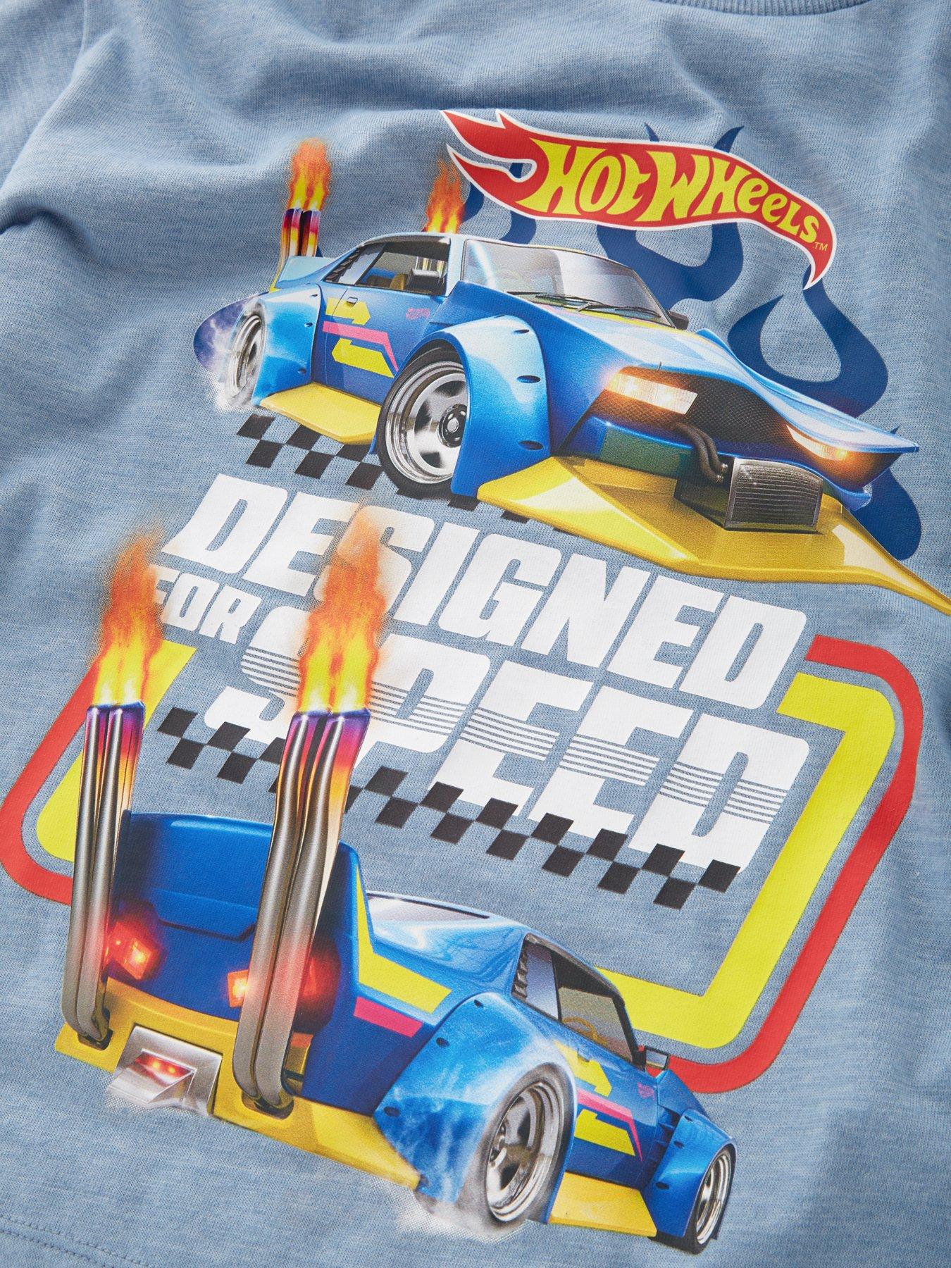  image of hot-wheels-2-piece-t-shirt-and-short-set-blue
