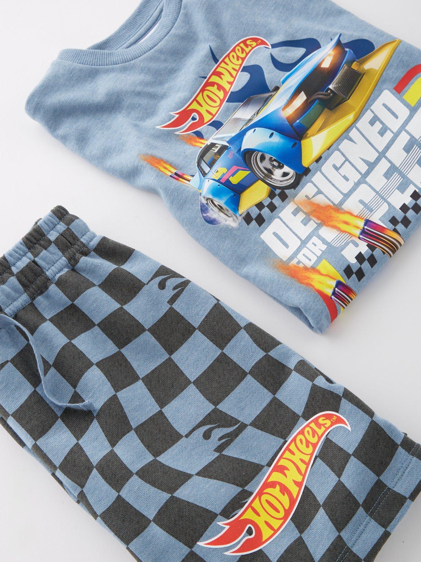  image of hot-wheels-2-piece-t-shirt-and-short-set-blue