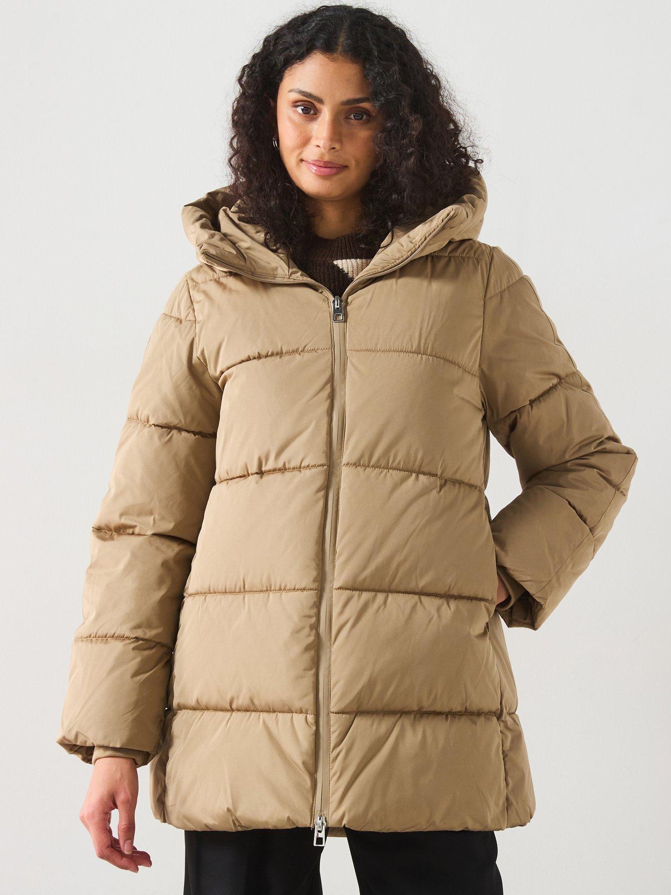 undefined Padded Coat - Beige