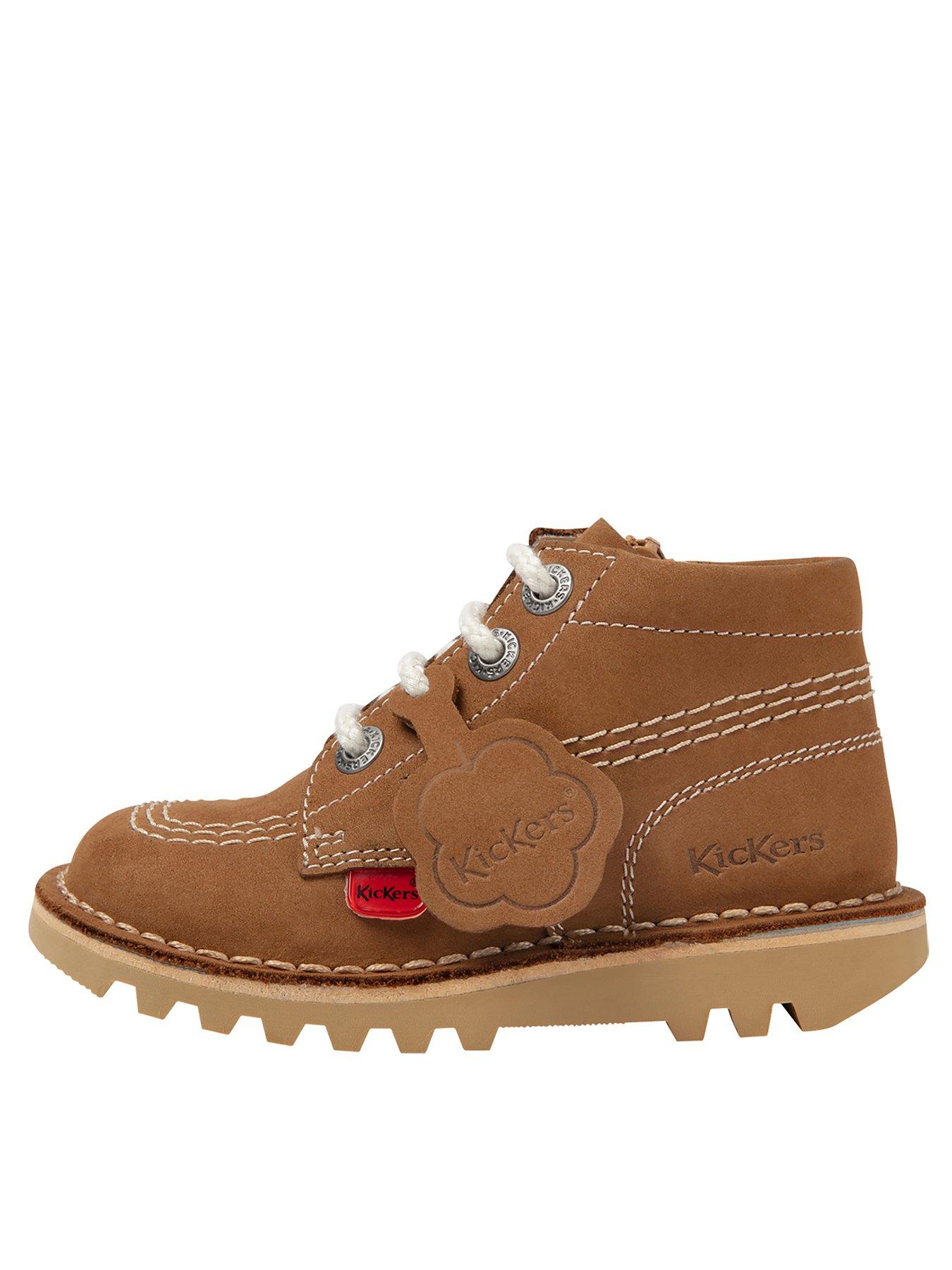 undefined Kick Hi Zip Leather Infant - Tan