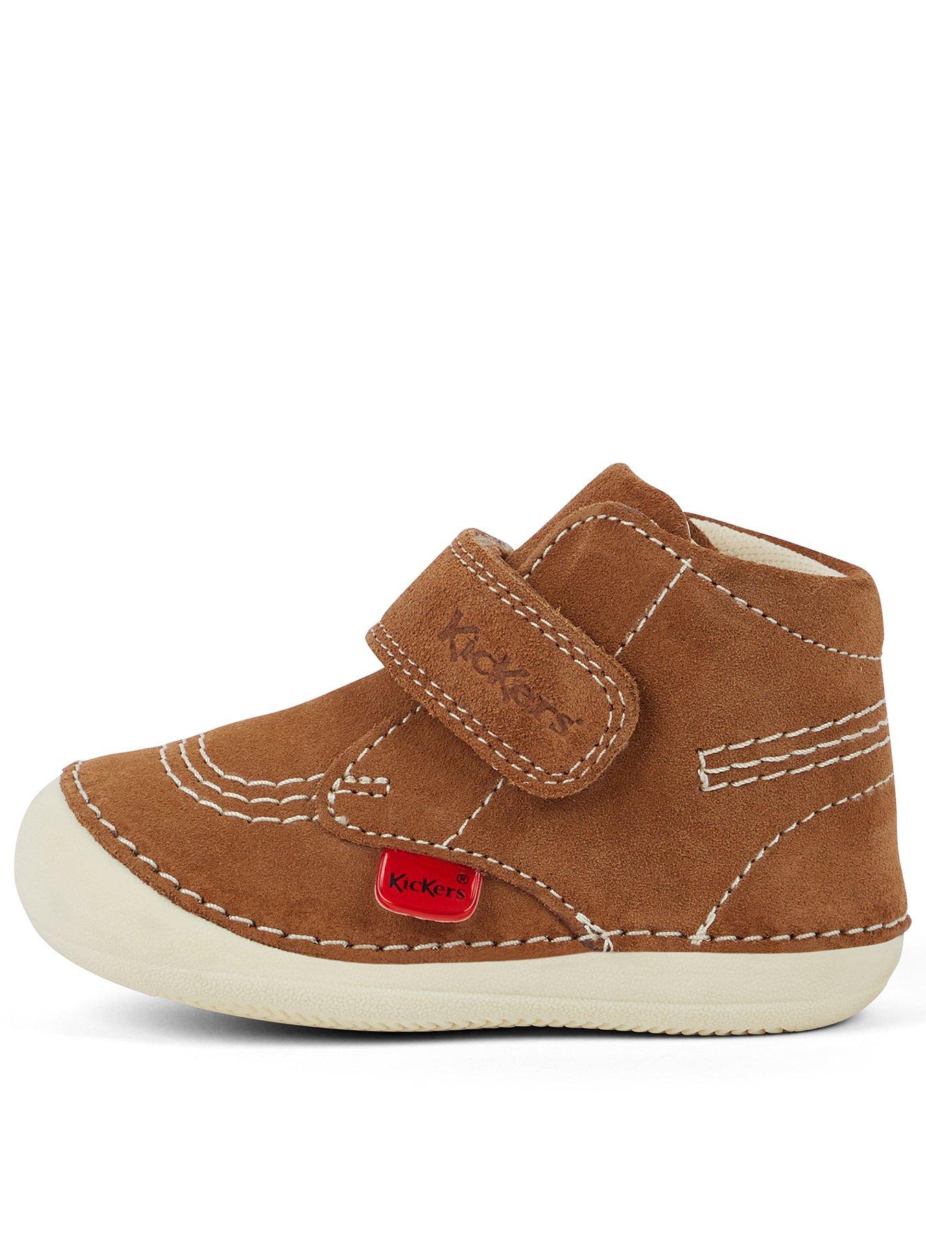  image of kickers-softer-hi-baby-suede-boots-tan
