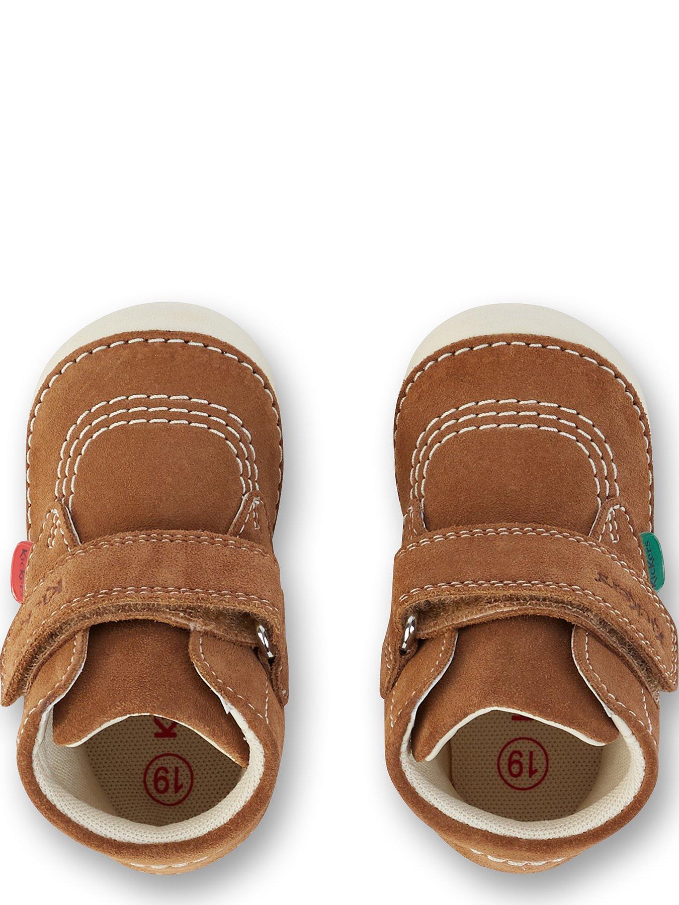  image of kickers-softer-hi-baby-suede-boots-tan