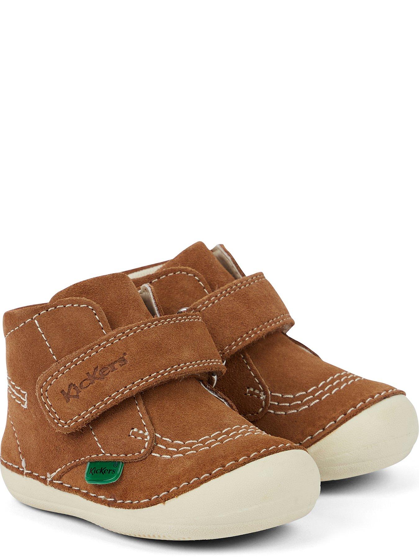  image of kickers-softer-hi-baby-suede-boots-tan