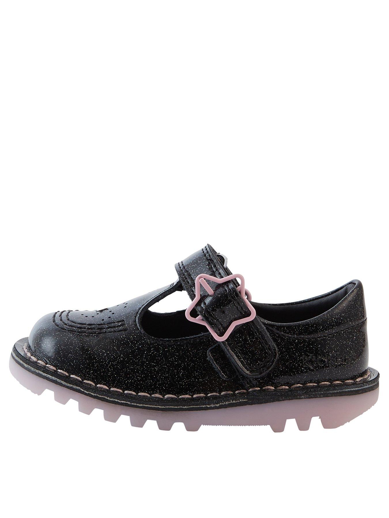 undefined Kick Tbar Galactic Leather Infant Shoes - Black