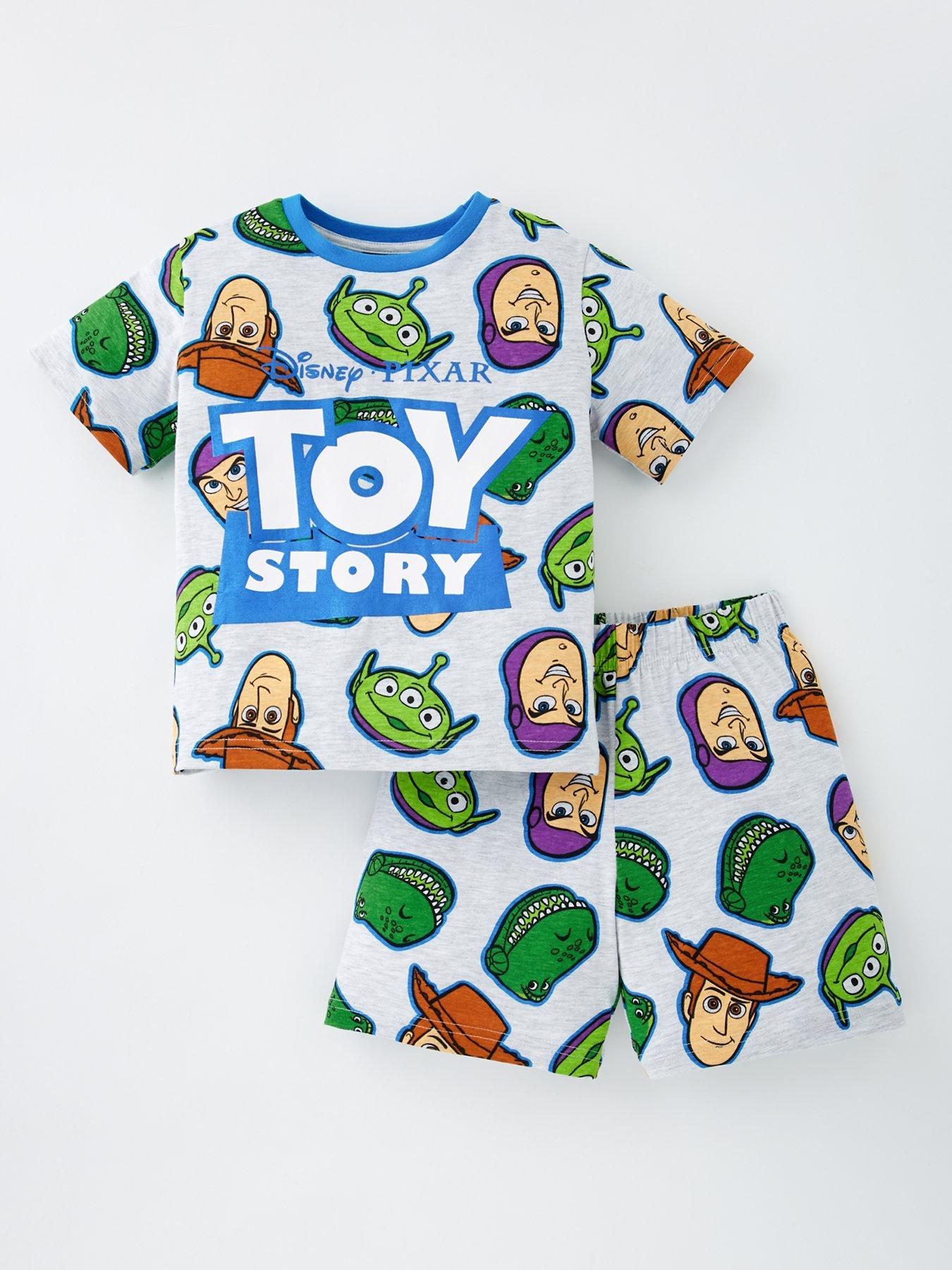  image of toy-story-printed-short-pyjamas-grey