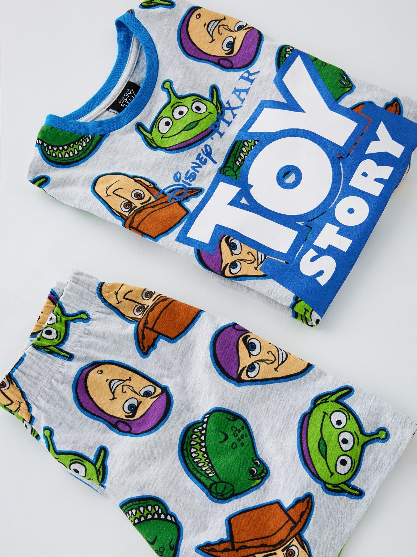  image of toy-story-printed-short-pyjamas-grey
