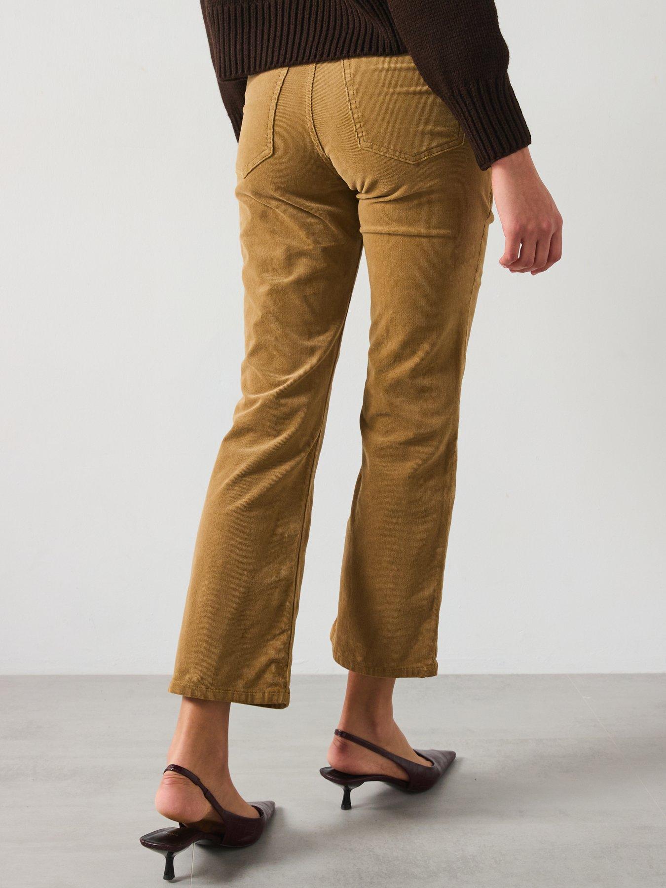  image of mango-cropped-flare-jeans-dark-beige