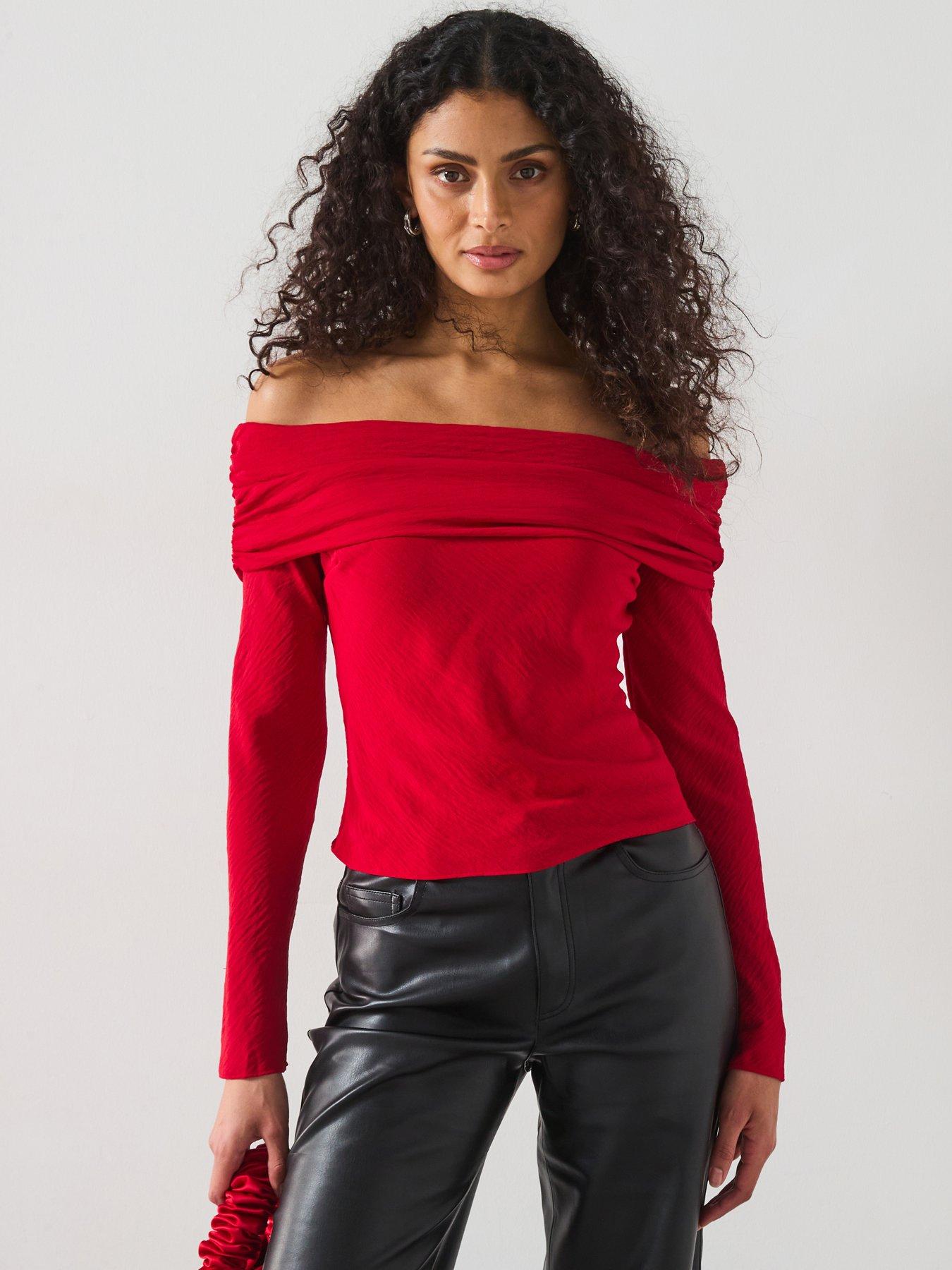  image of mango-blouse-blush-red