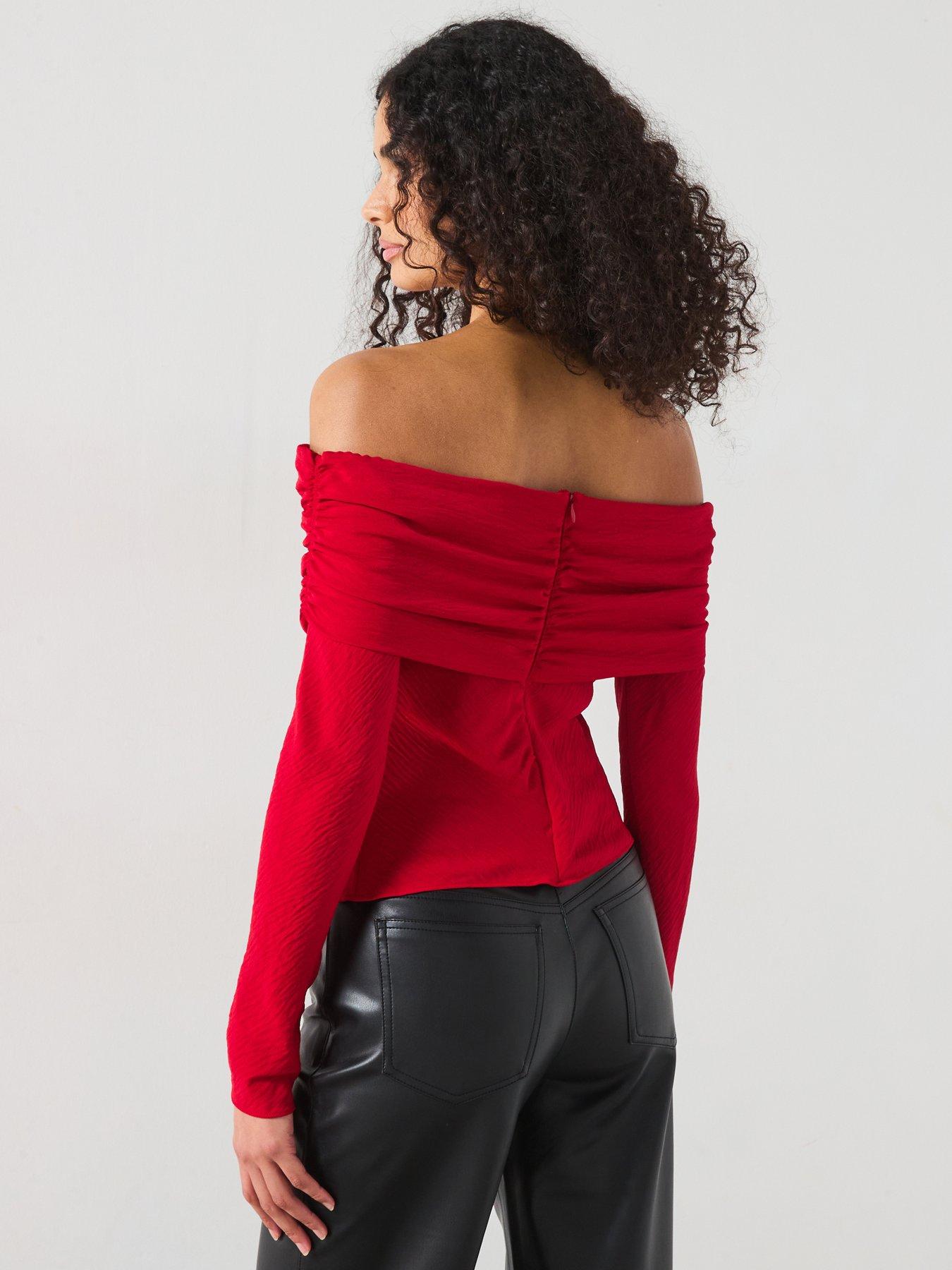  image of mango-blouse-blush-red