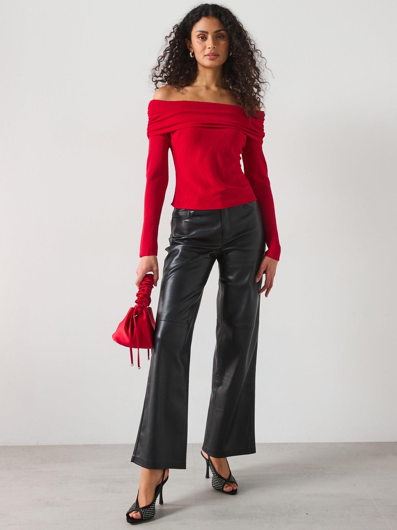  image of mango-blouse-blush-red
