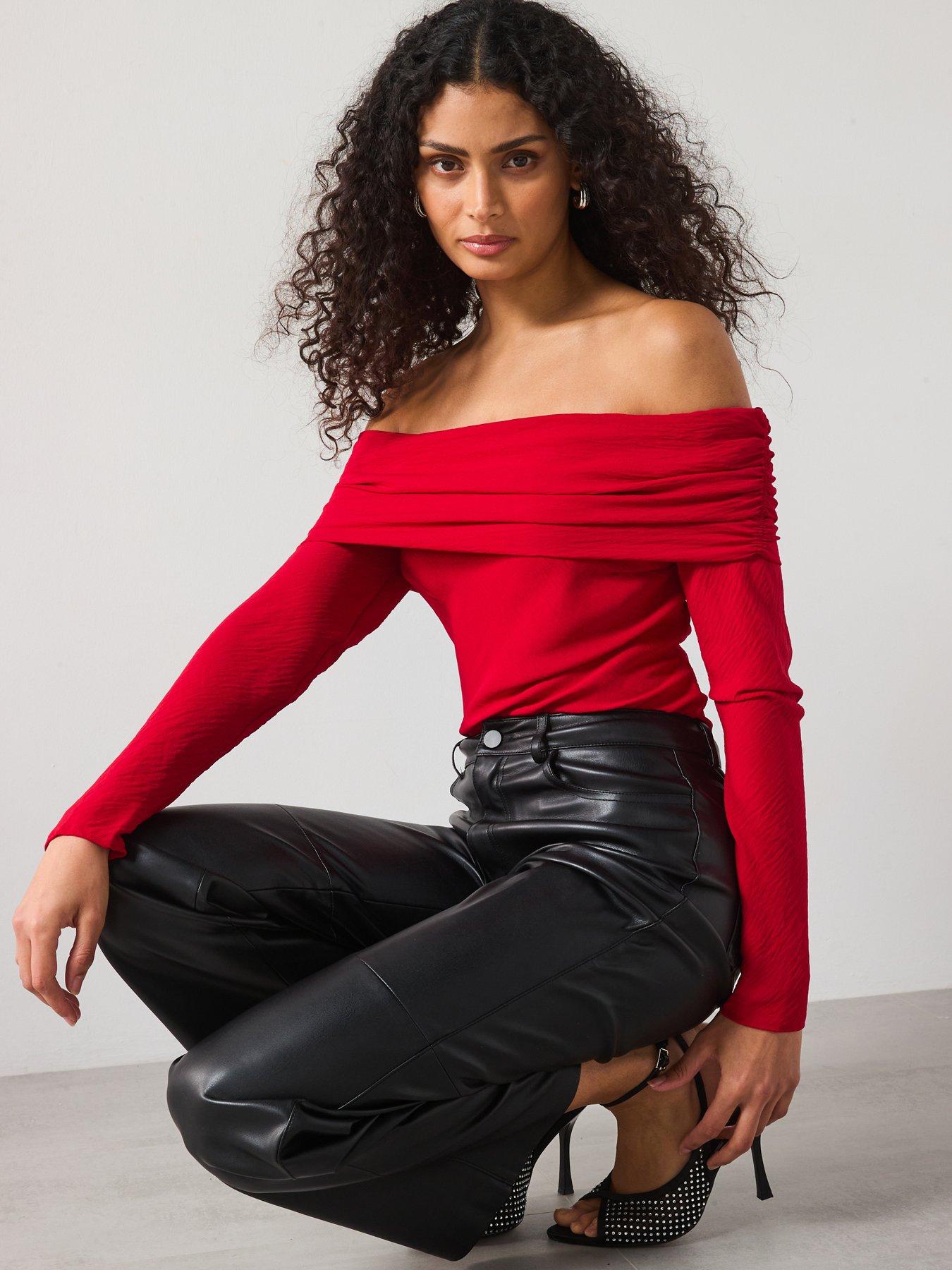  image of mango-blouse-blush-red