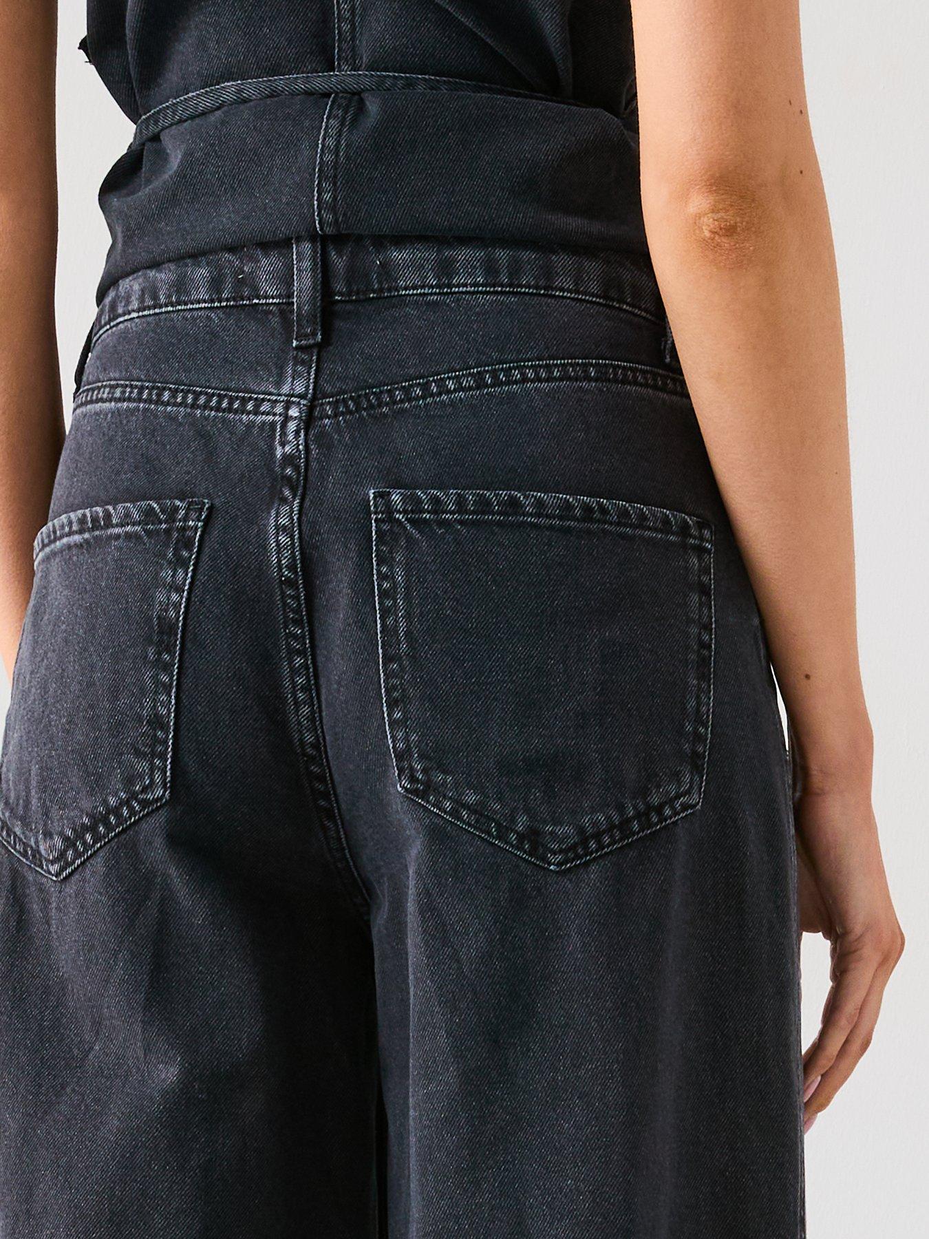  image of mango-grey-wide-leg-jeans-black