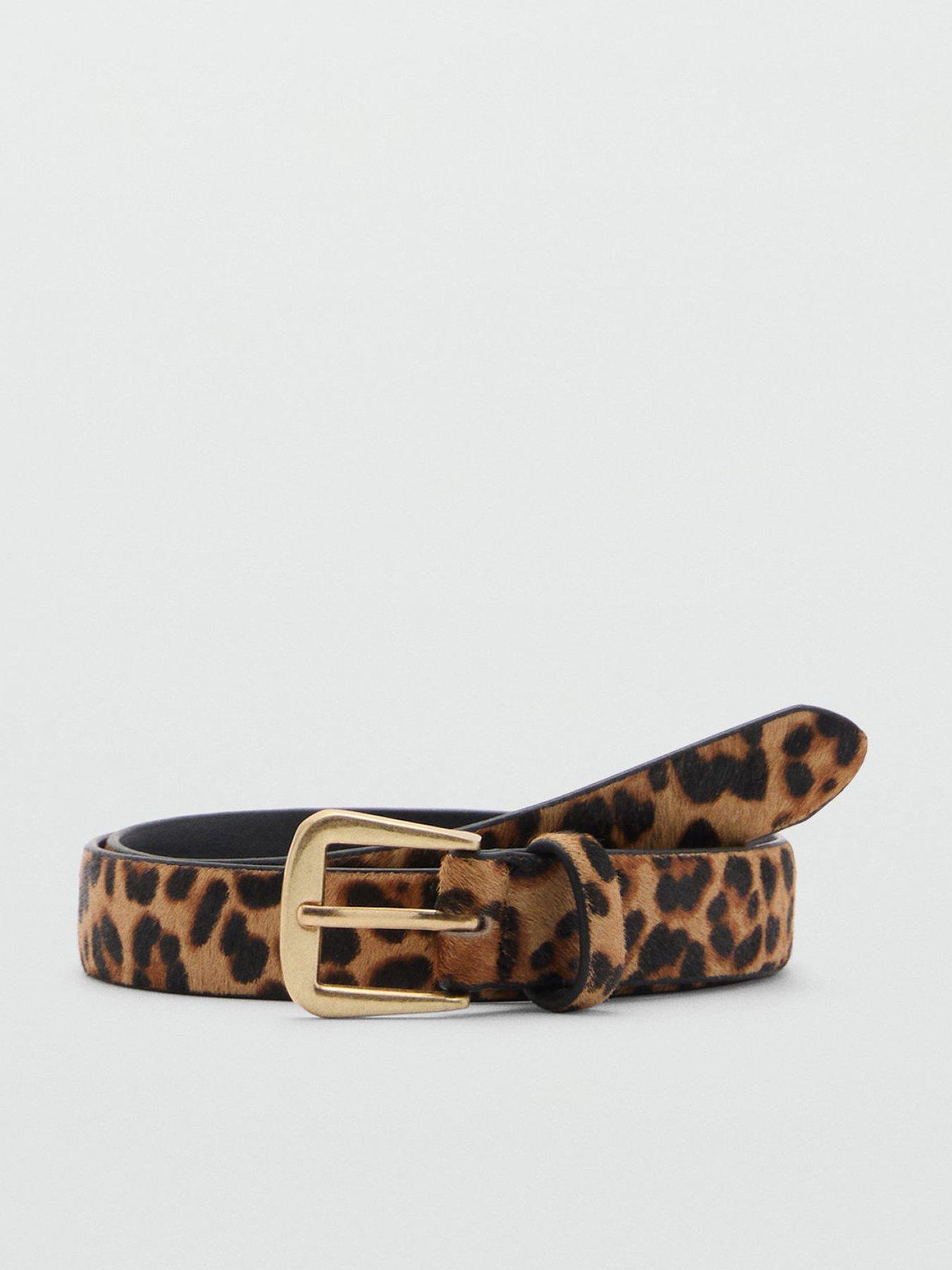 undefined Leopard Leather Belt