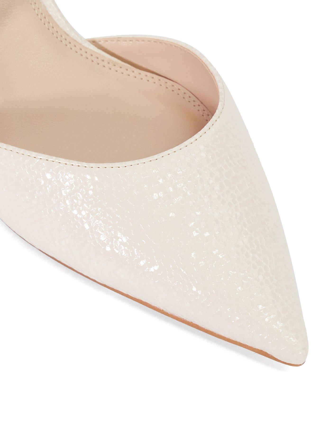  image of dune-london-citrus-textured-court-shoes-ecru