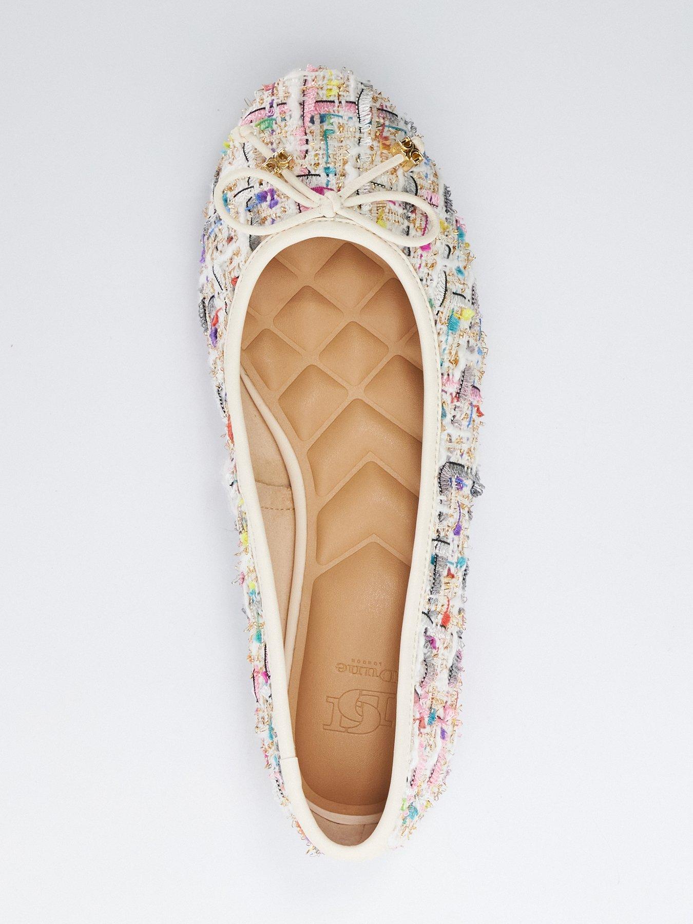  image of dune-london-hallo-boucle-ballerinas-multi-boucle