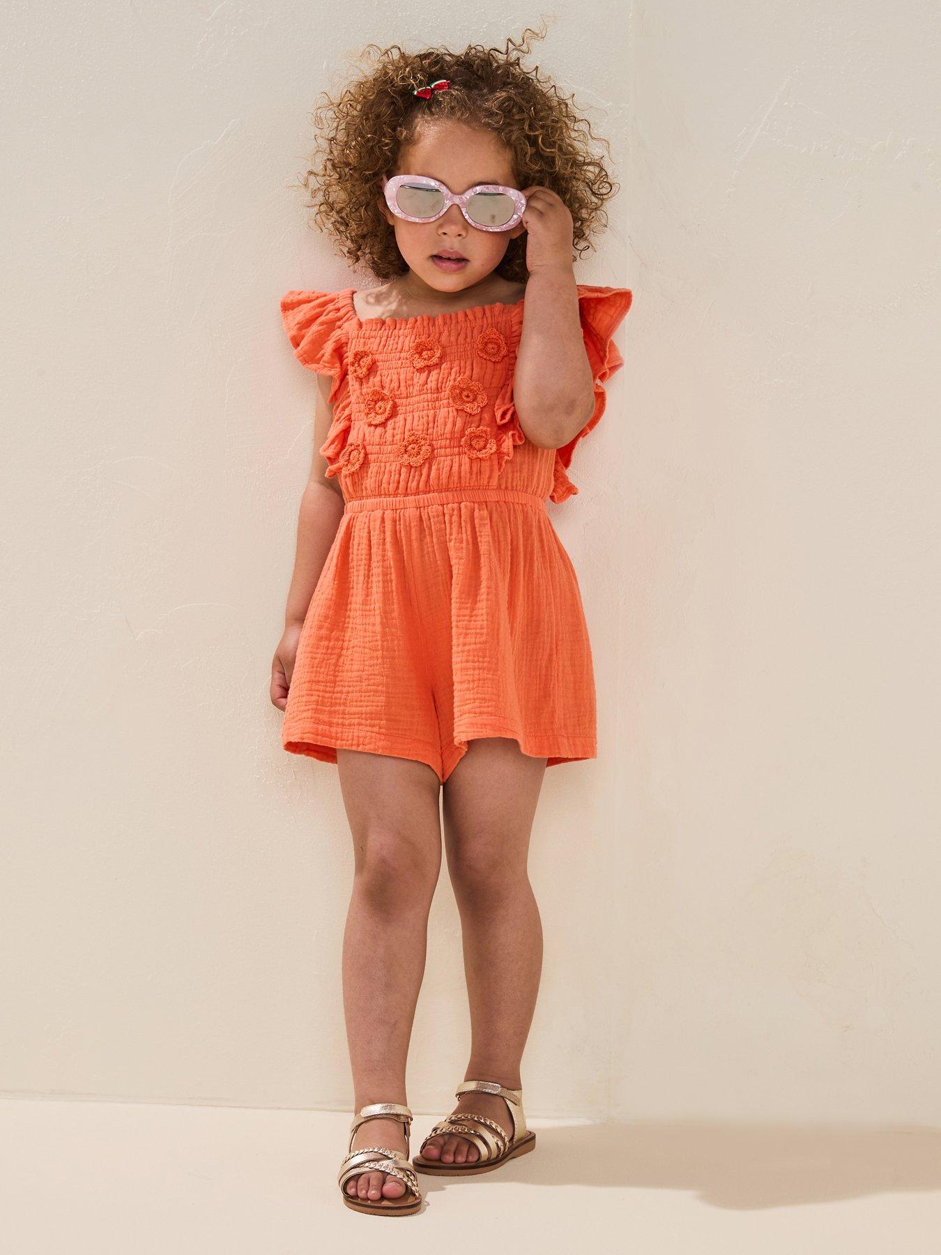 mini-v-by-very-girls-3d-flower-embellished-frill-playsuit-orange