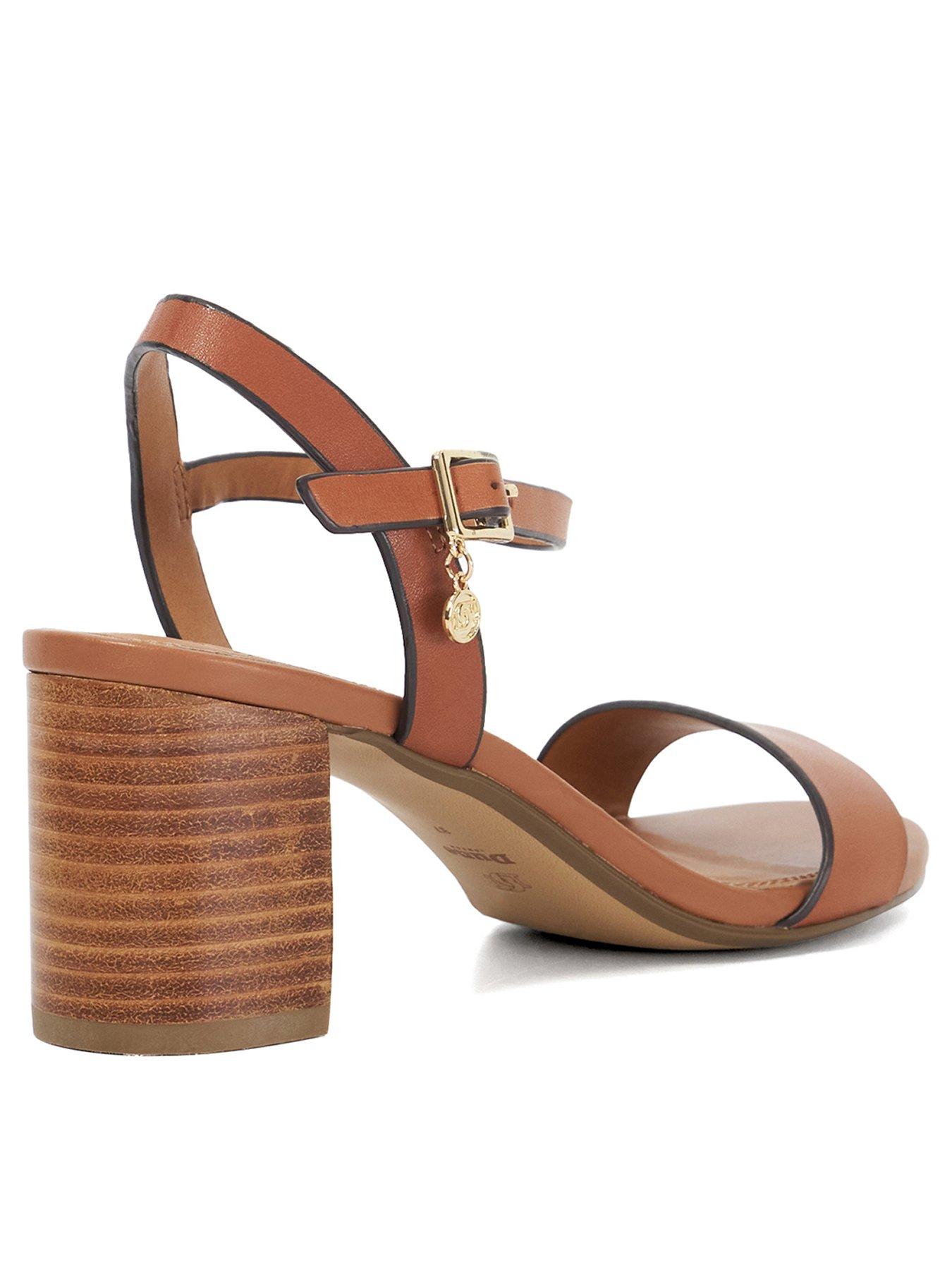  image of dune-london-jelly-leather-block-heeled-sandals-tan